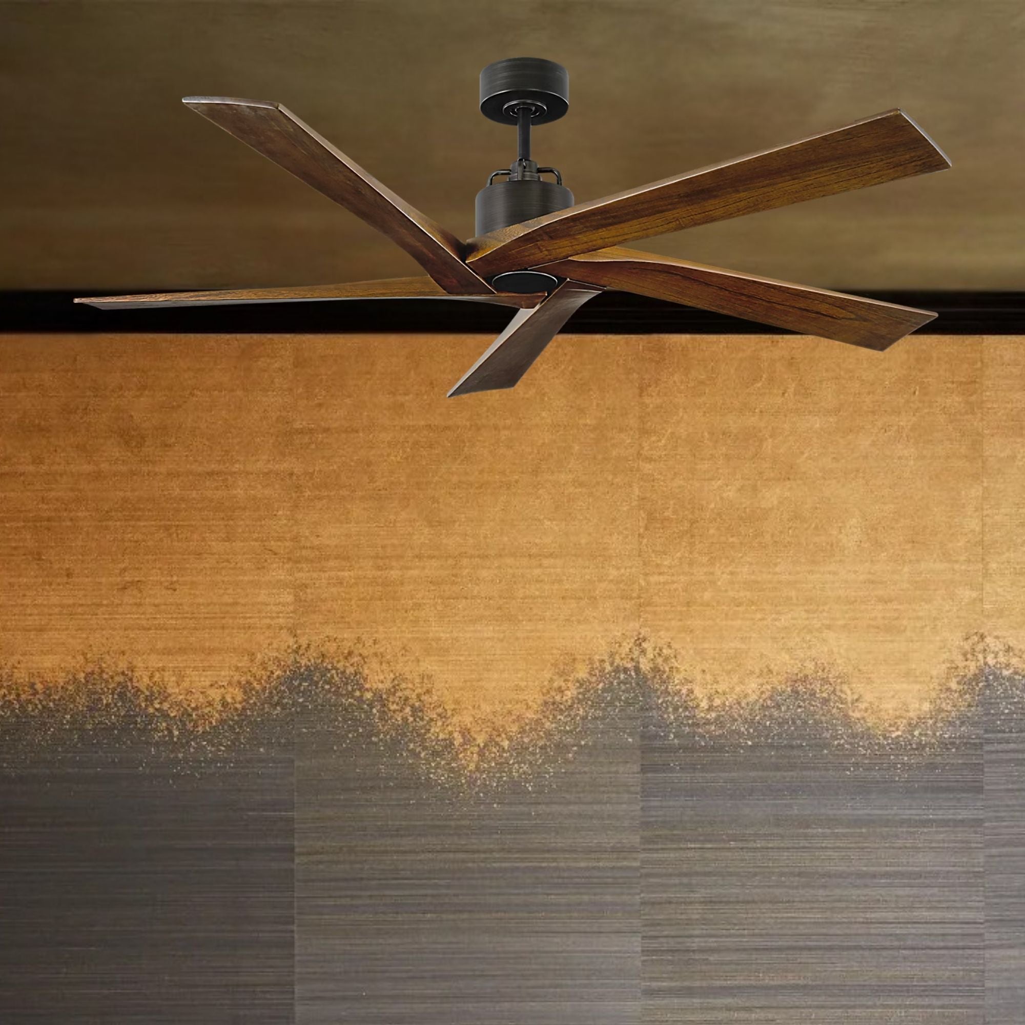 Aspen 70" Aged Pewter Large Ceiling Fan with Remote