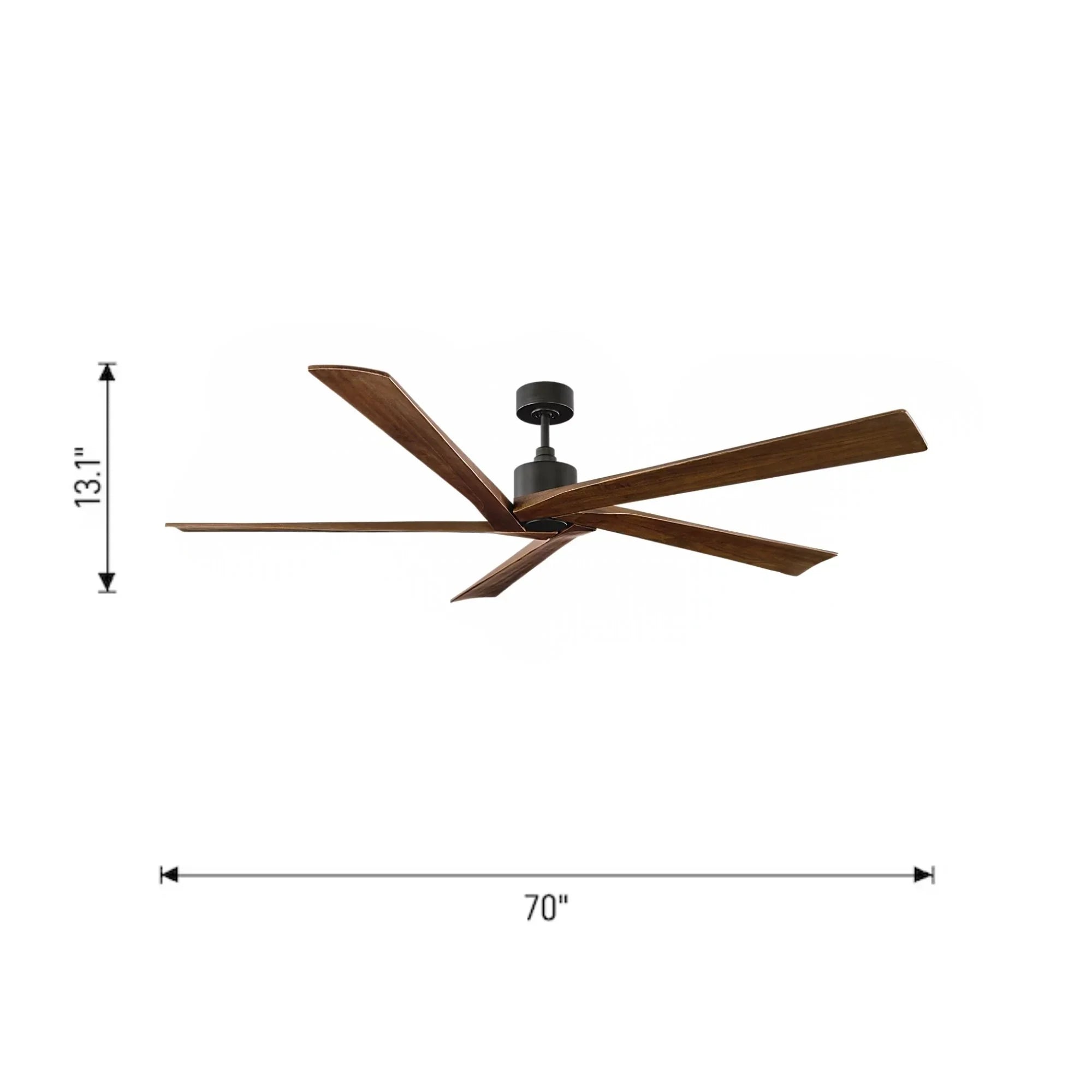 Aspen 70" Aged Pewter Large Ceiling Fan with Remote