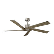 Aspen 70" Brushed Steel Large Ceiling Fan with Remote