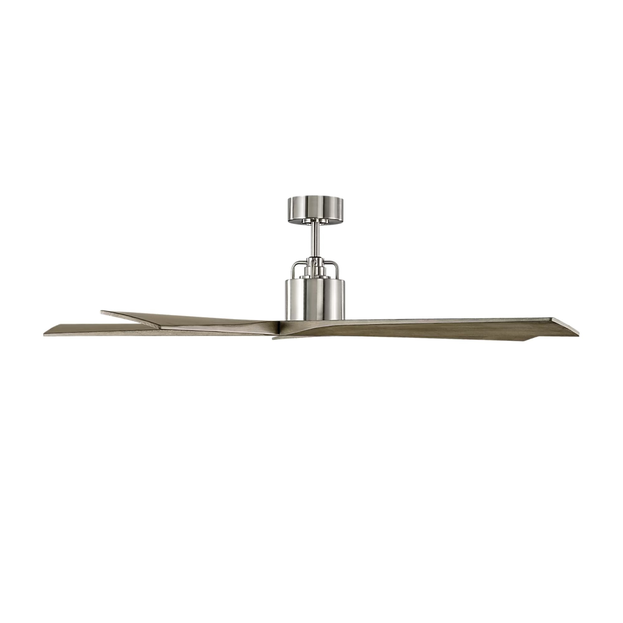 Aspen 70" Brushed Steel Large Ceiling Fan with Remote