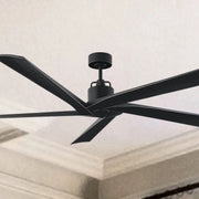 Aspen 70" Midnight Black Large Ceiling Fan with Remote