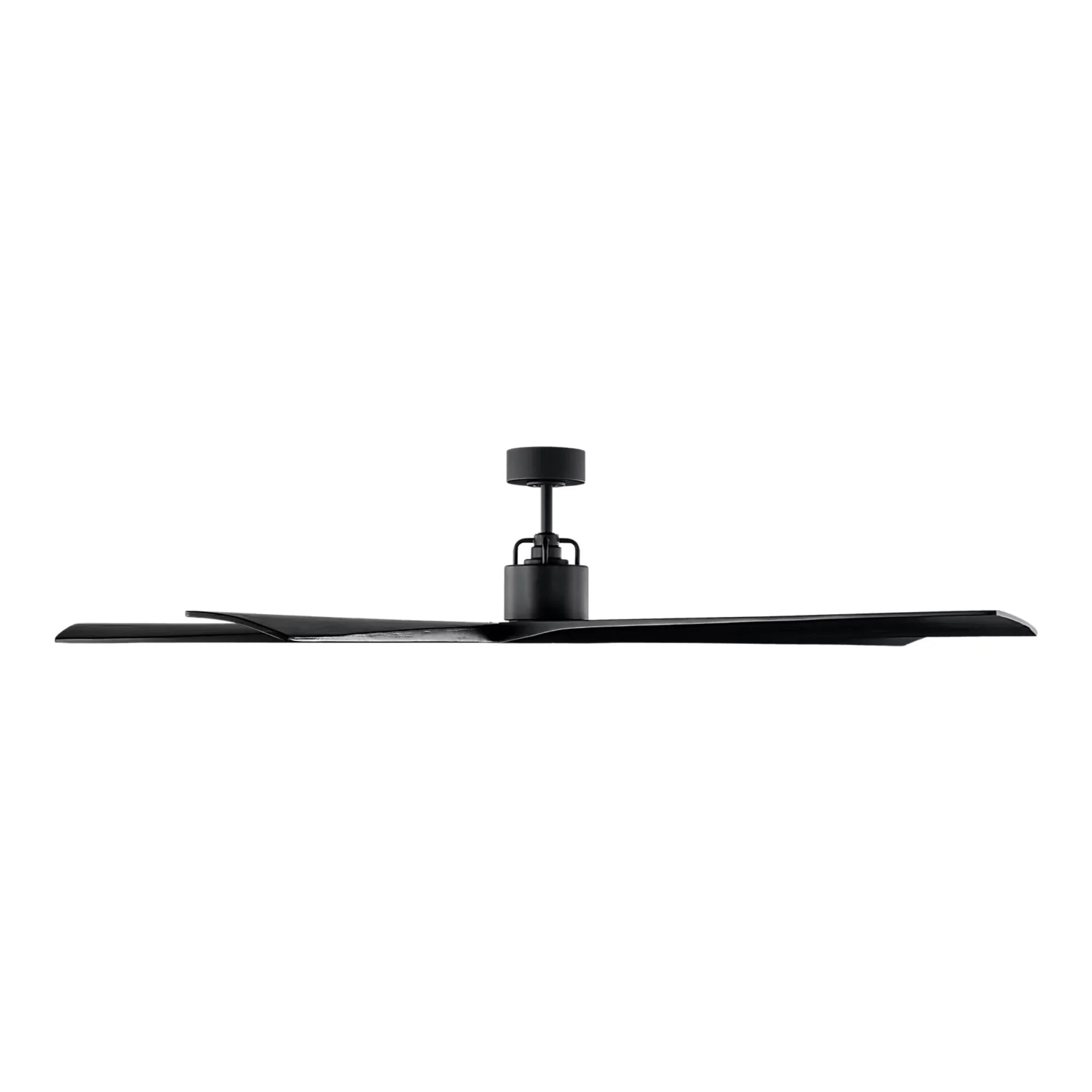 Aspen 70" Midnight Black Large Ceiling Fan with Remote