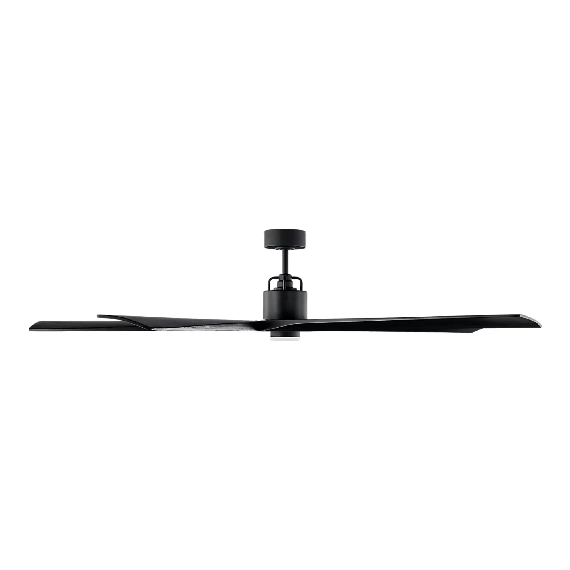 Aspen 70" Midnight Black Large Ceiling Fan with Remote