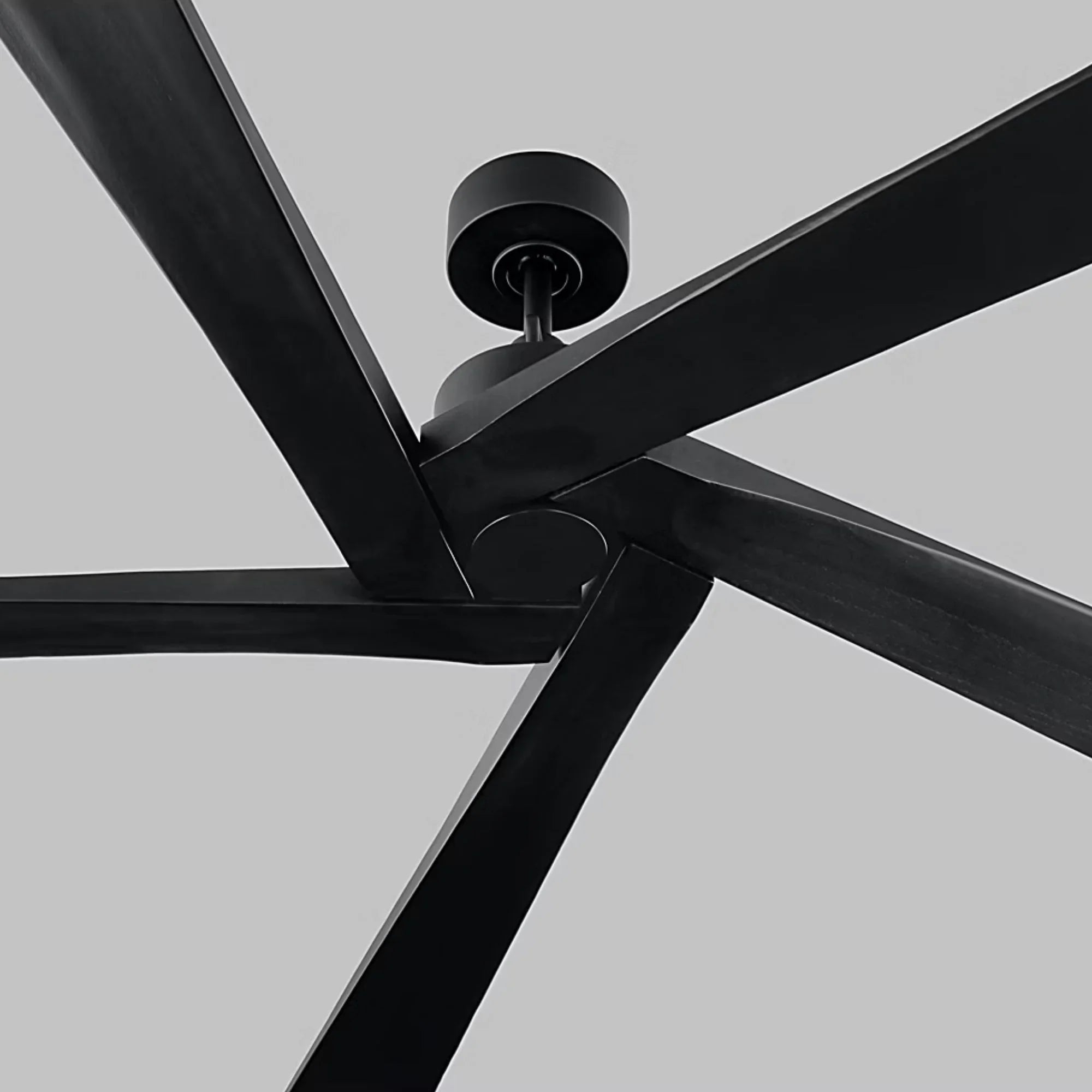 Aspen 70" Midnight Black Large Ceiling Fan with Remote