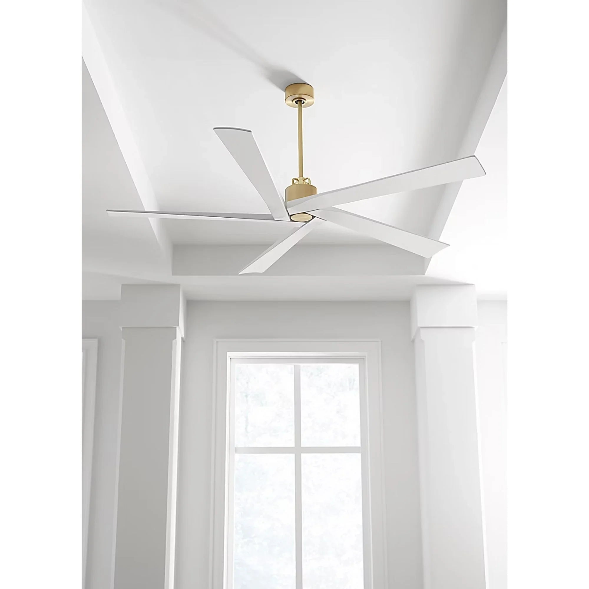 Aspen 70" Matte White Large Ceiling Fan with Remote