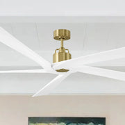 Aspen 84" Burnished Brass X-Large Ceiling Fan with Remote