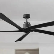 Aspen 84" Midnight Black X-Large Ceiling Fan with Remote