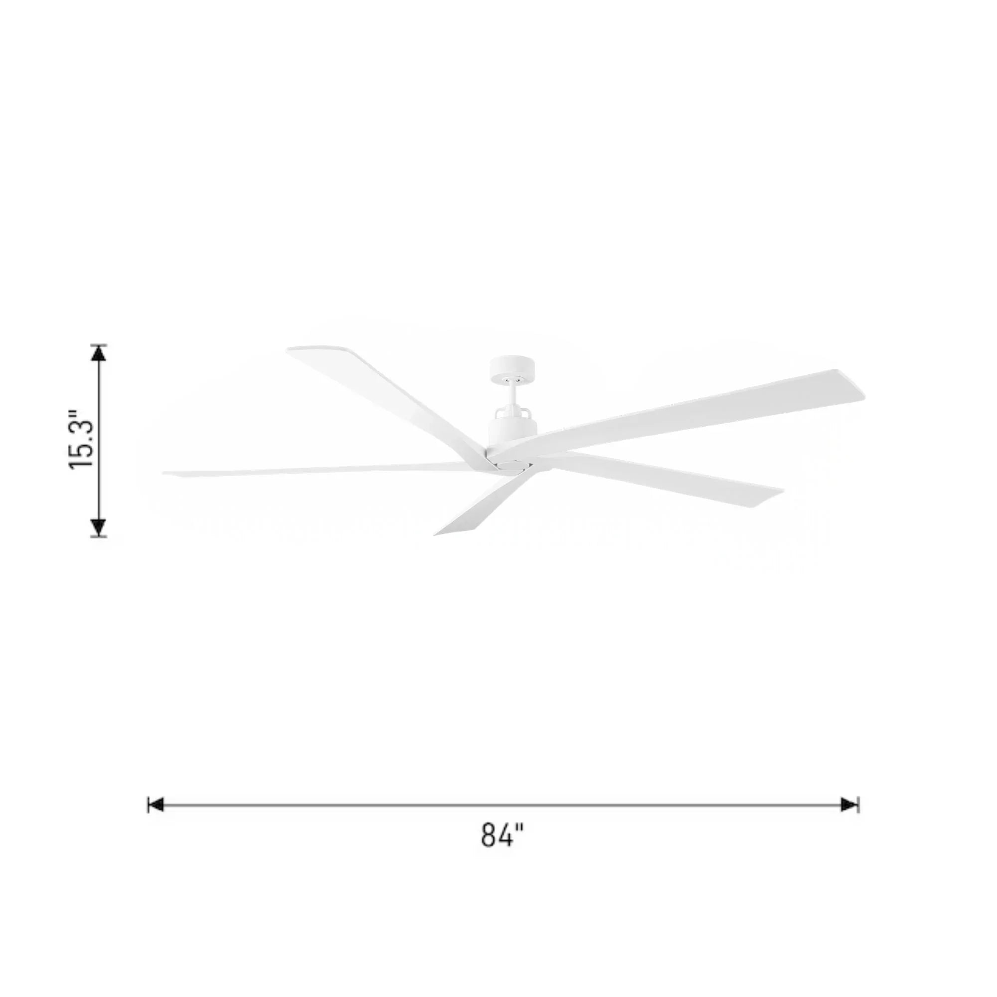 Aspen 84" Matte White X-Large Ceiling Fan with Remote