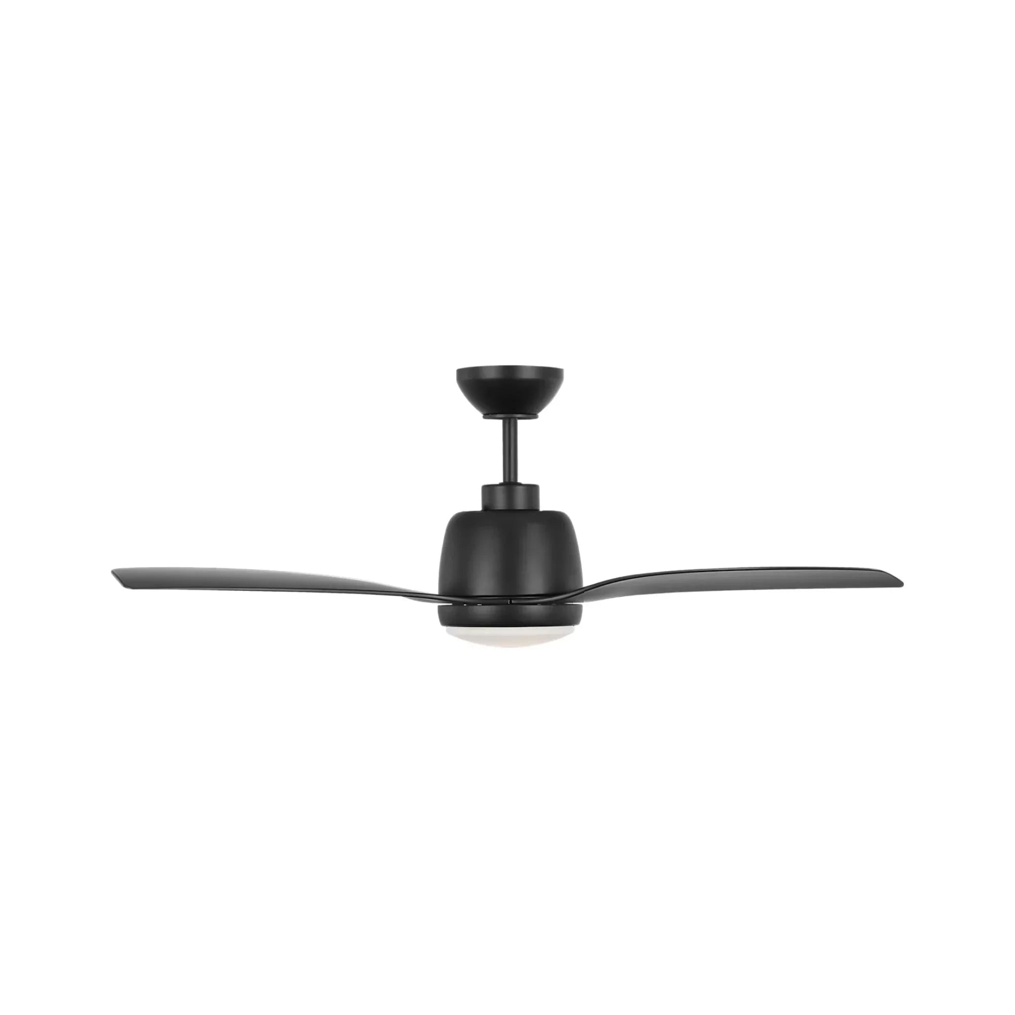 Avila Coastal 44" Midnight Black Outdoor Ceiling Fan with Light & Remote
