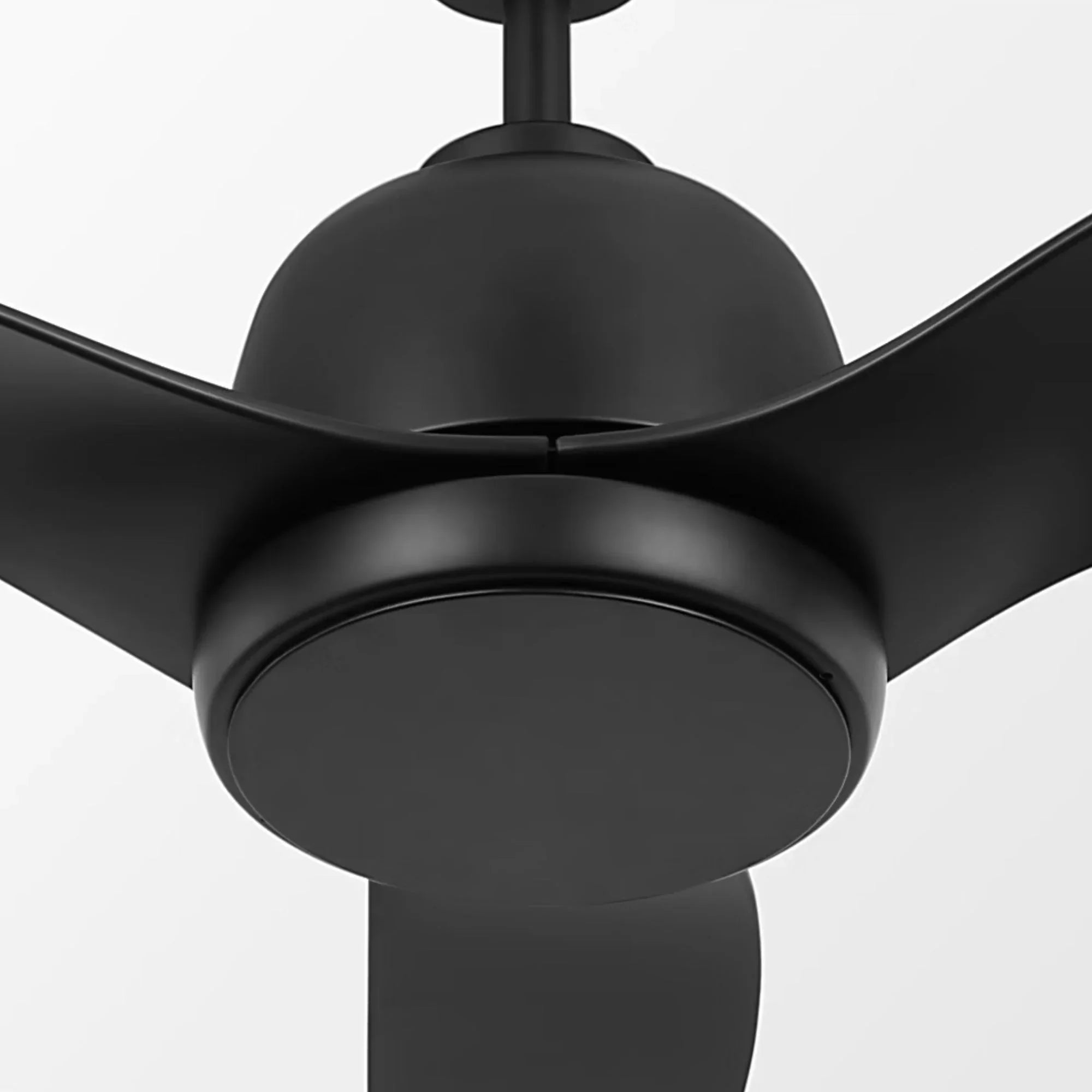 Avila Coastal 44" Midnight Black Outdoor Ceiling Fan with Light & Remote