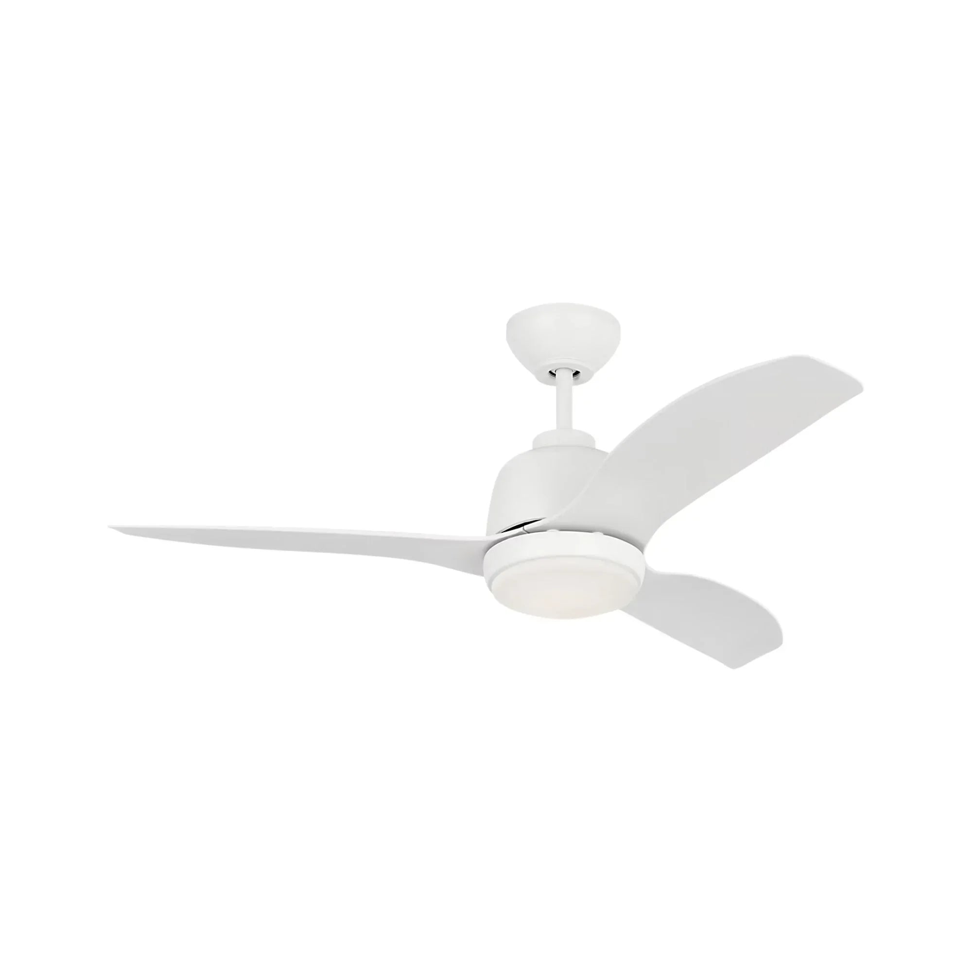 Avila Coastal 44" Matte White Outdoor Ceiling Fan with Light & Remote