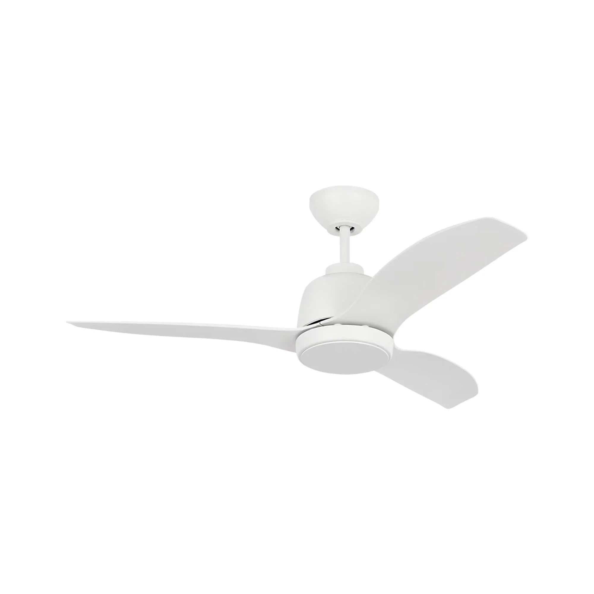 Avila Coastal 44" Matte White Outdoor Ceiling Fan with Light & Remote
