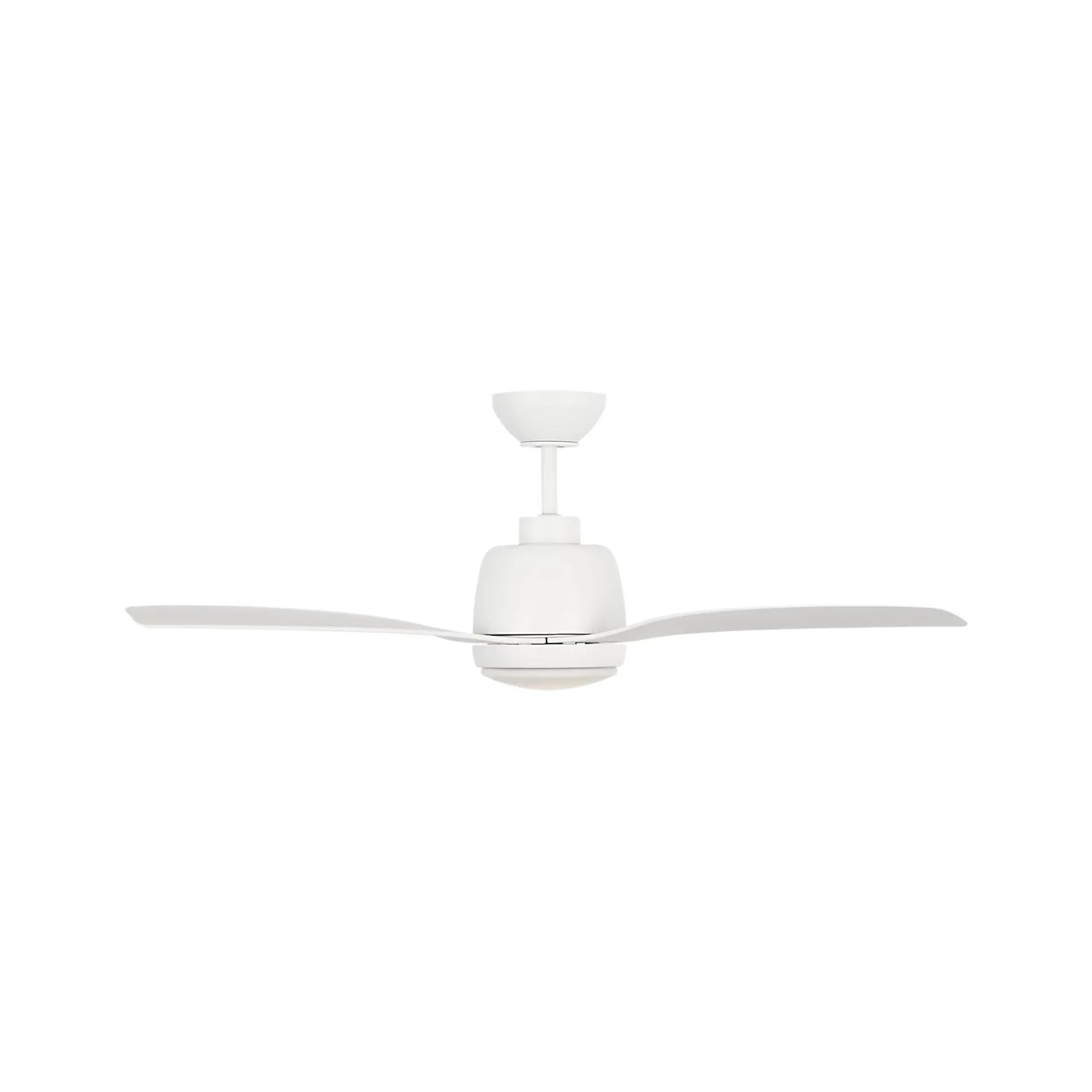 Avila Coastal 44" Matte White Outdoor Ceiling Fan with Light & Remote