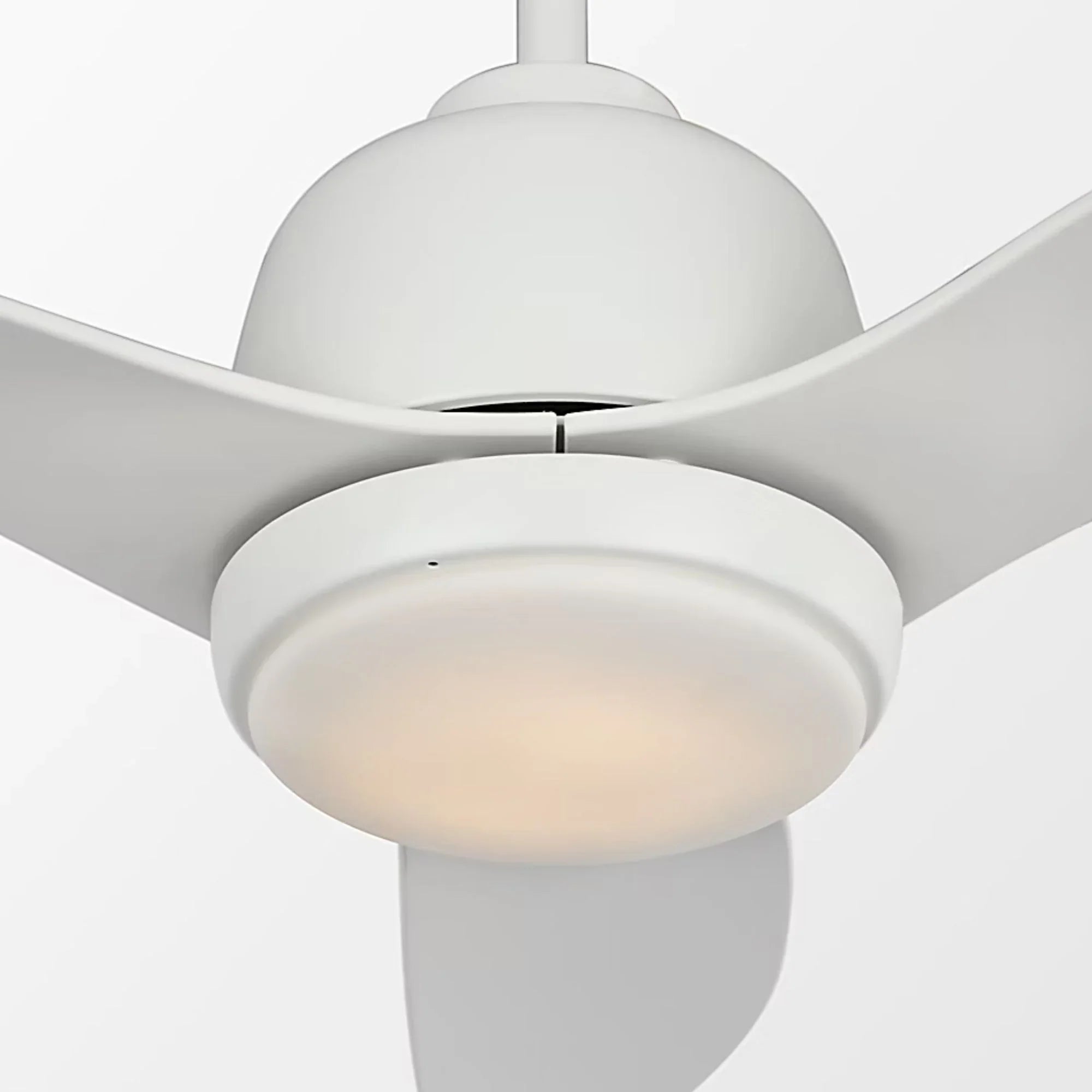Avila Coastal 44" Matte White Outdoor Ceiling Fan with Light & Remote