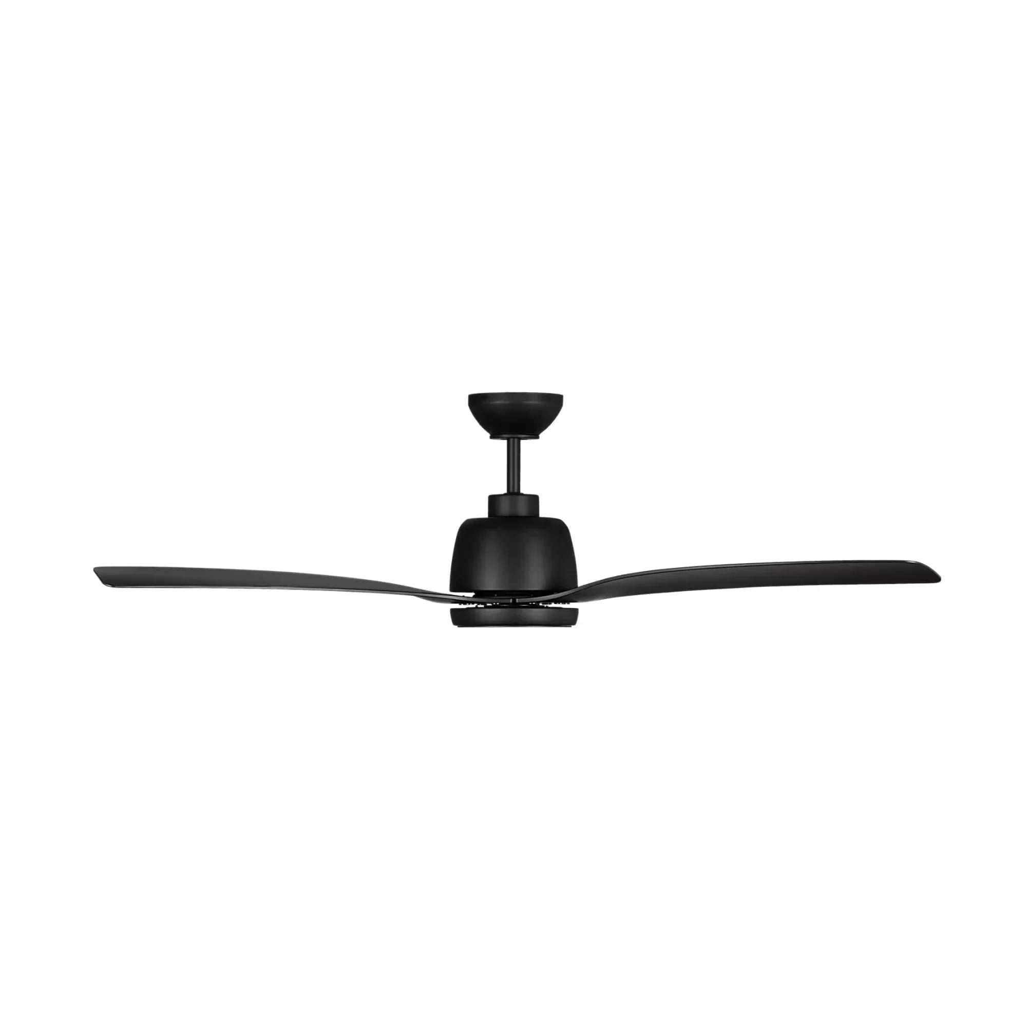 Avila Coastal 54" Midnight Black Outdoor Ceiling Fan with Light & Remote