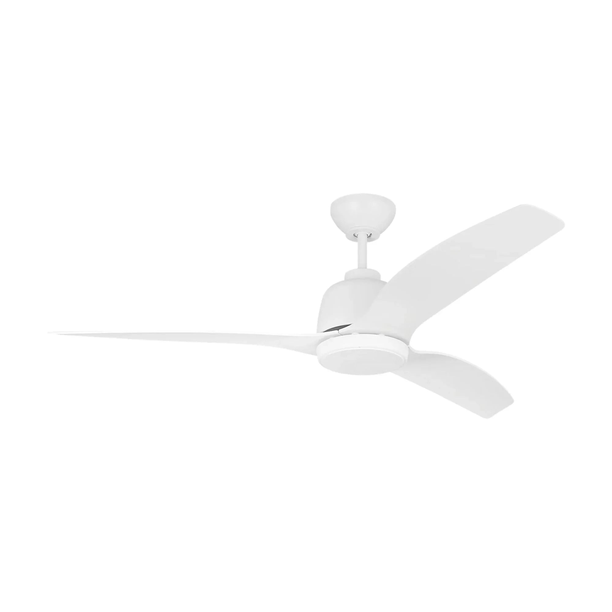 Avila Coastal 54" Matte White Outdoor Ceiling Fan with Light & Remote