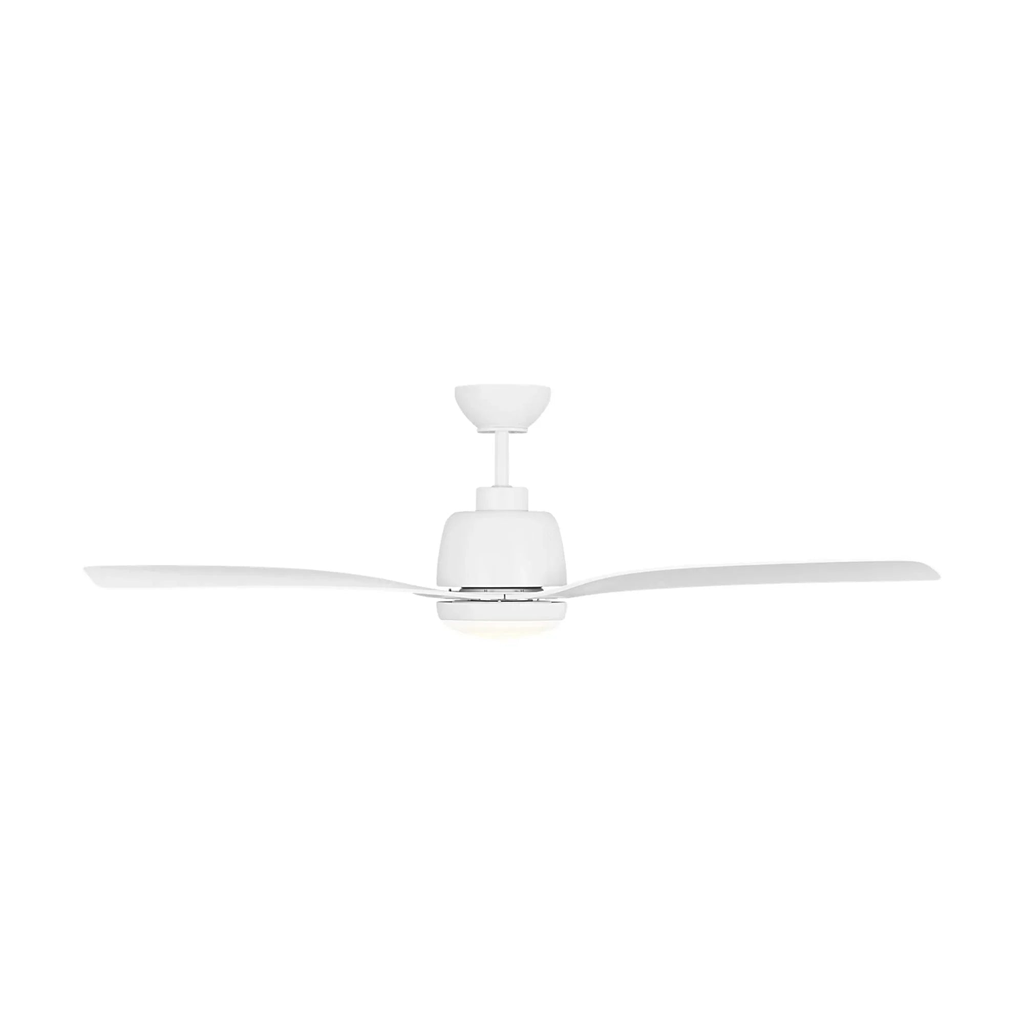 Avila Coastal 54" Matte White Outdoor Ceiling Fan with Light & Remote
