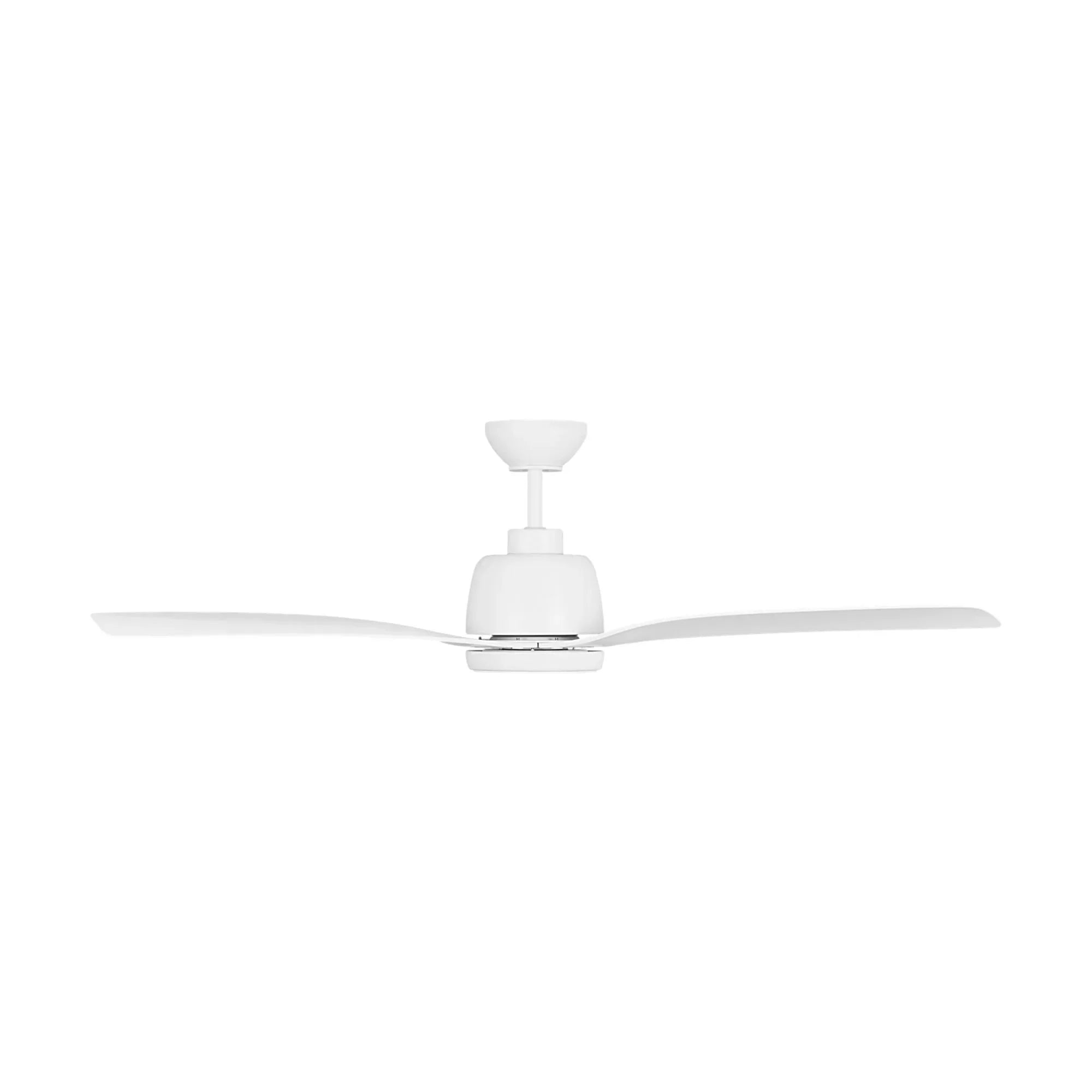 Avila Coastal 54" Matte White Outdoor Ceiling Fan with Light & Remote