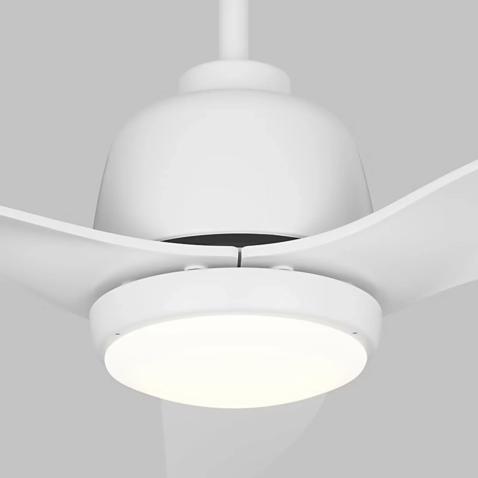 Avila Coastal 54" Matte White Outdoor Ceiling Fan with Light & Remote