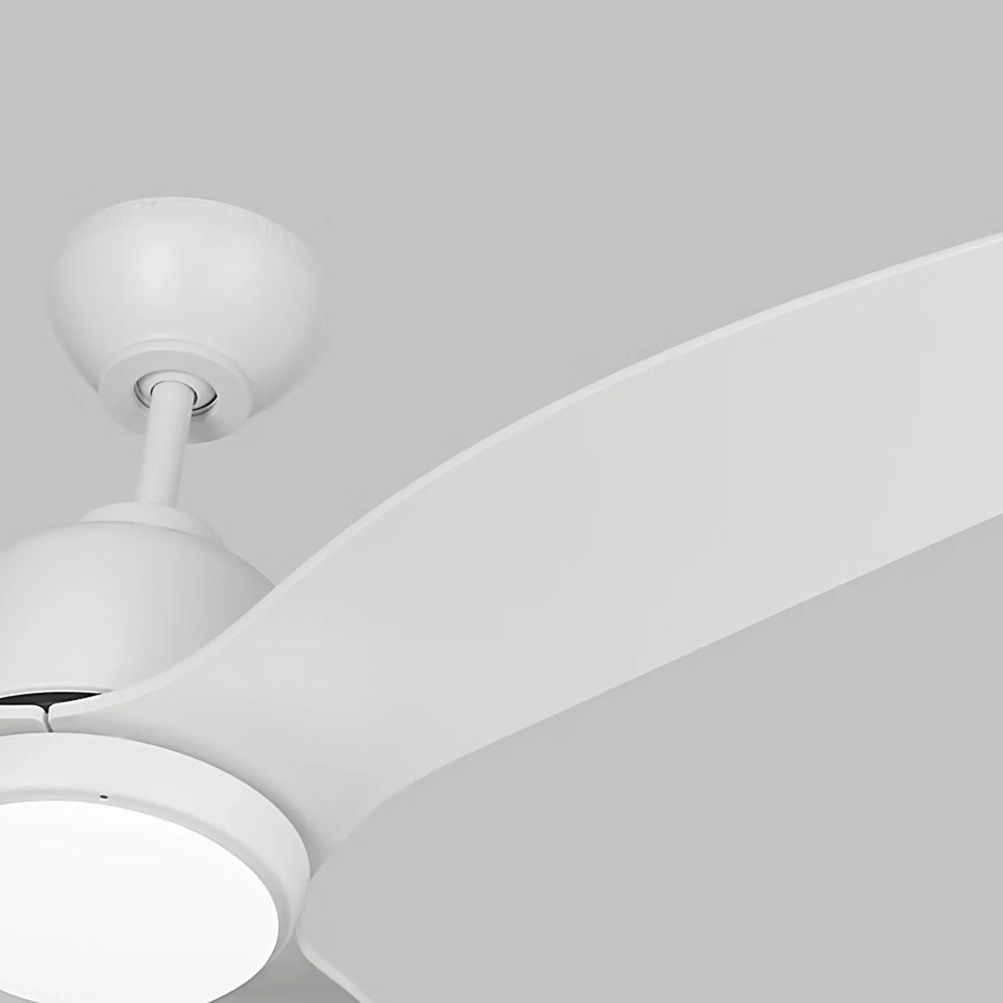 Avila Coastal 54" Matte White Outdoor Ceiling Fan with Light & Remote