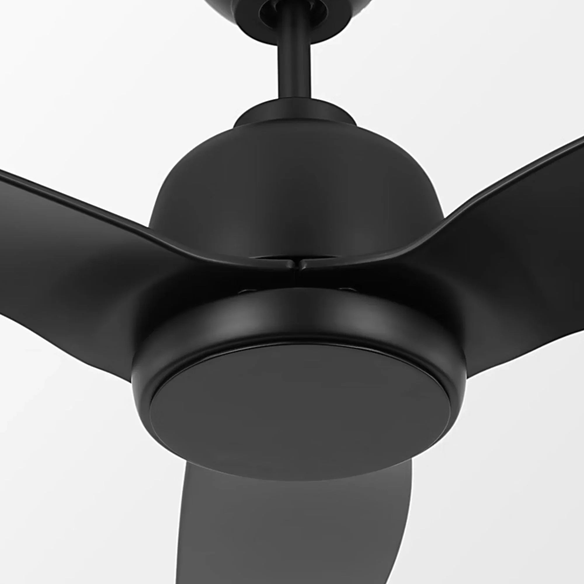 Avila Coastal 60" Midnight Black Outdoor Ceiling Fan with Light & Remote