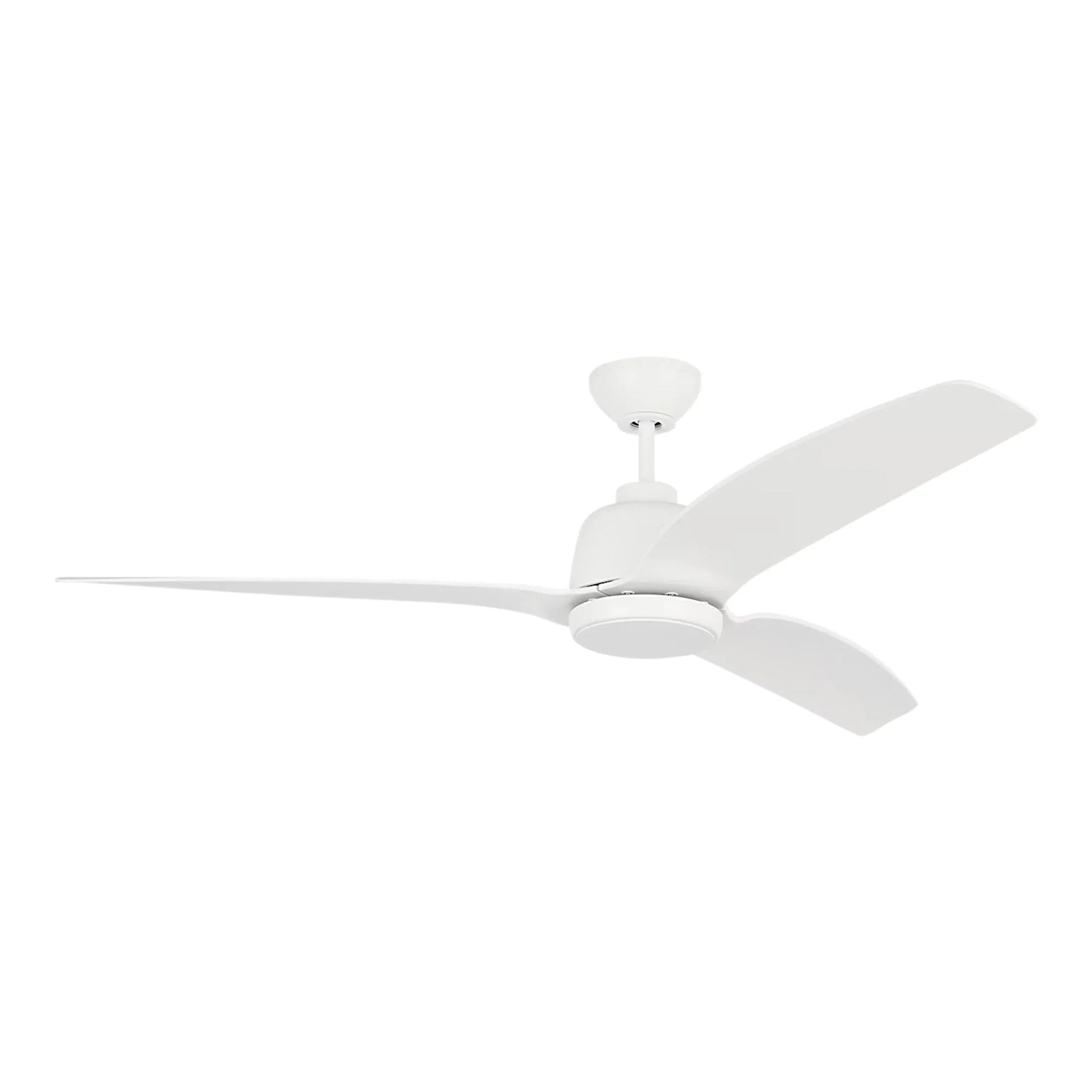 Avila Coastal 60" Matte White Outdoor Ceiling Fan with Light & Remote