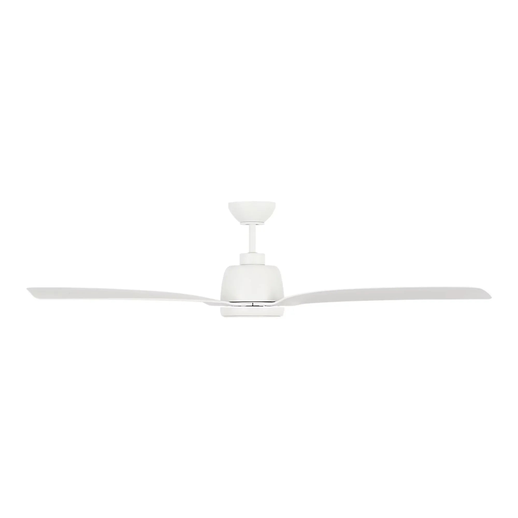 Avila Coastal 60" Matte White Outdoor Ceiling Fan with Light & Remote