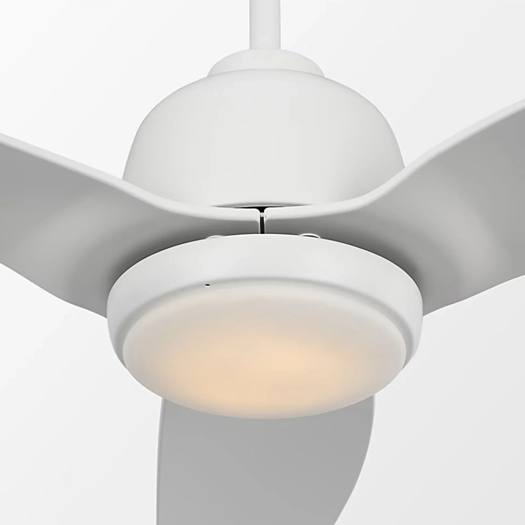 Avila Coastal 60" Matte White Outdoor Ceiling Fan with Light & Remote
