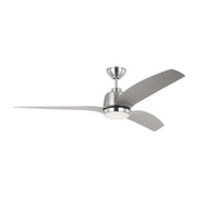 Avila 44" Brushed Steel Ceiling Fan with Light & Remote