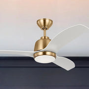 Avila 44" Satin Brass Ceiling Fan with Light & Remote
