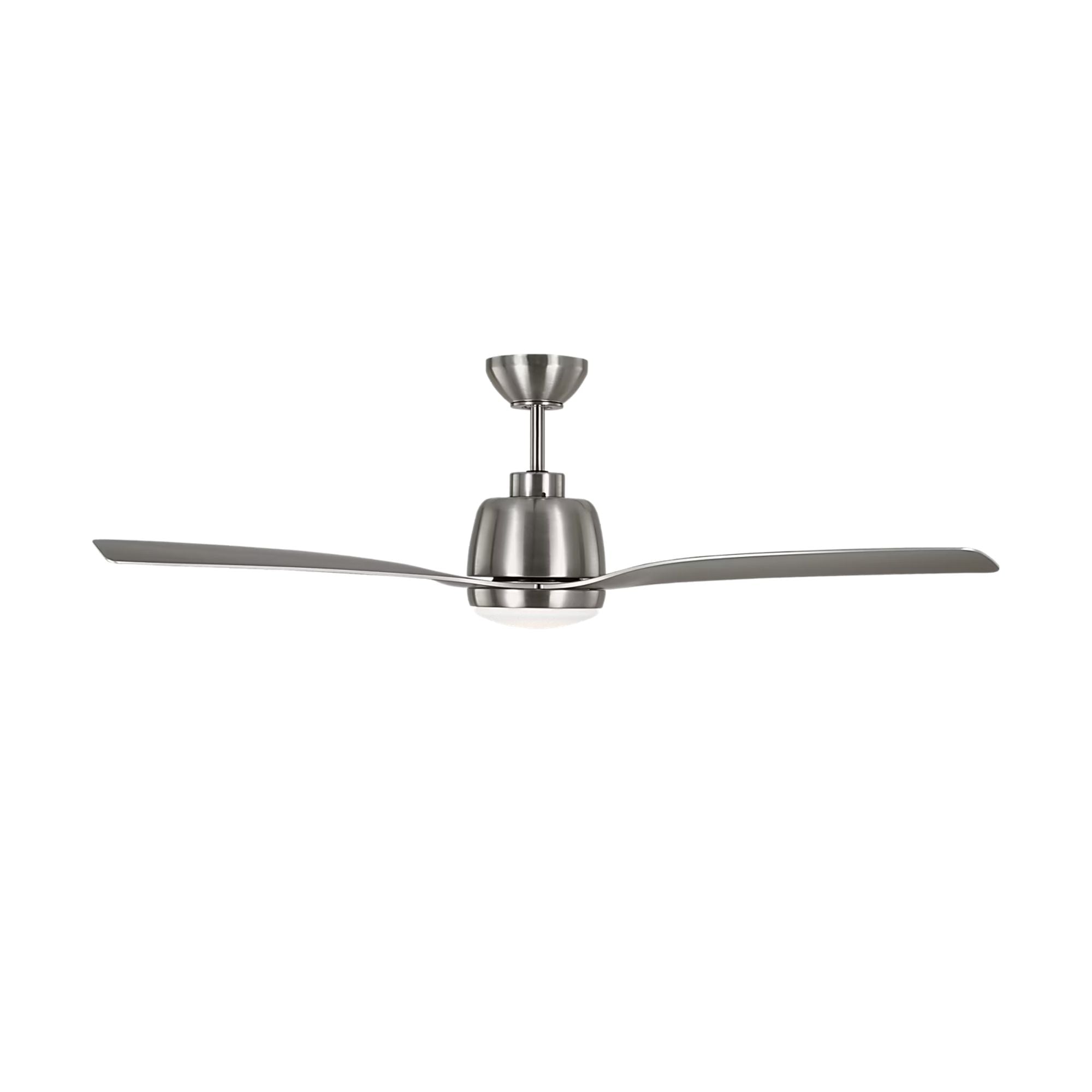 Avila 54" Brushed Steel Ceiling Fan with Light & Remote