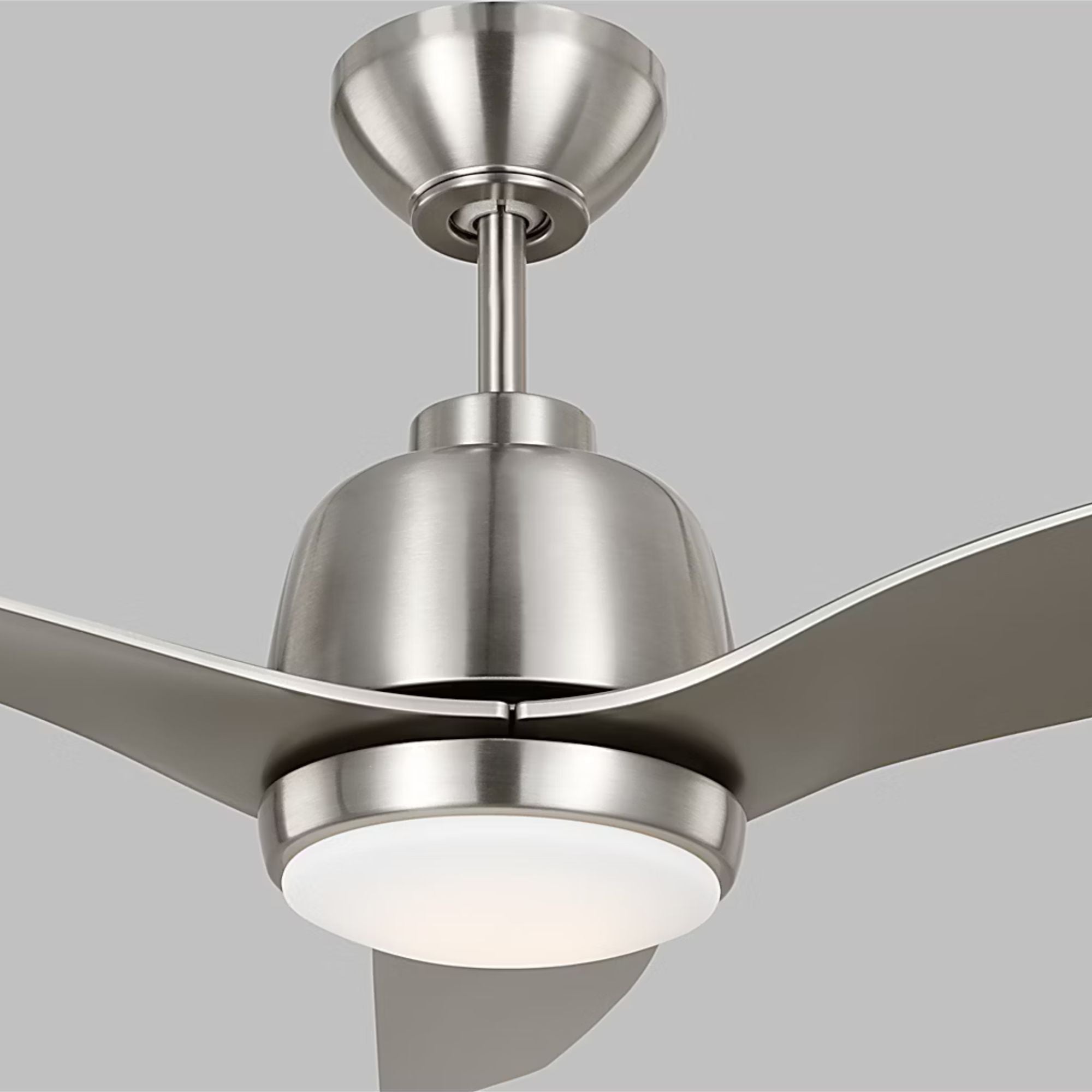 Avila 54" Brushed Steel Ceiling Fan with Light & Remote