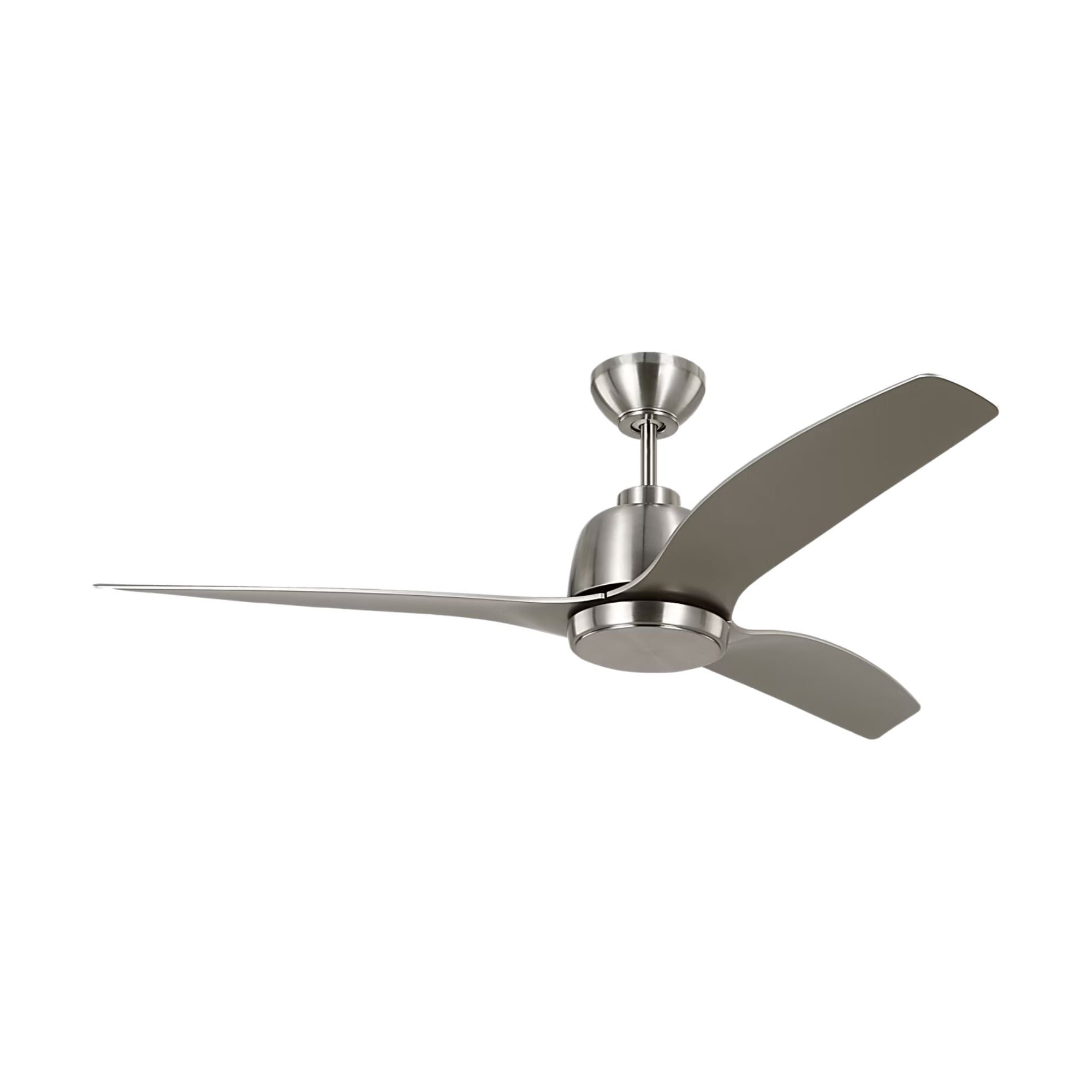 Avila 54" Brushed Steel Ceiling Fan with Light & Remote