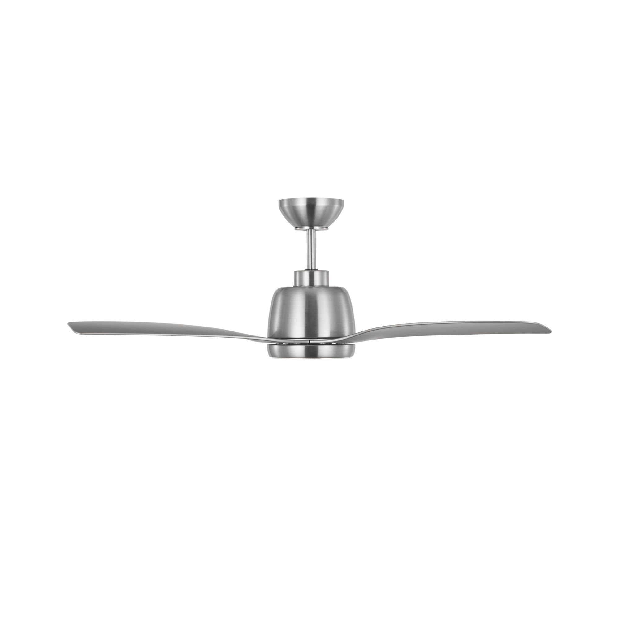 Avila 60" Brushed Steel Ceiling Fan with Light & Remote