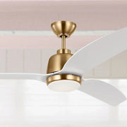 Avila 60" Satin Brass Ceiling Fan with Light & Remote