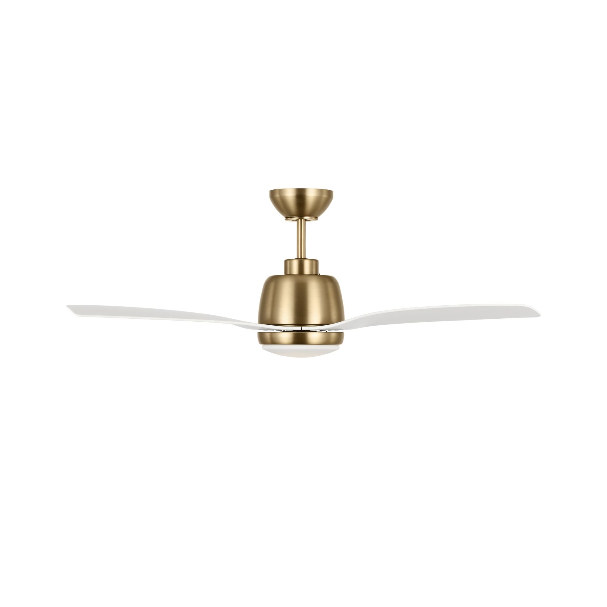 Avila 60" Satin Brass Ceiling Fan with Light & Remote