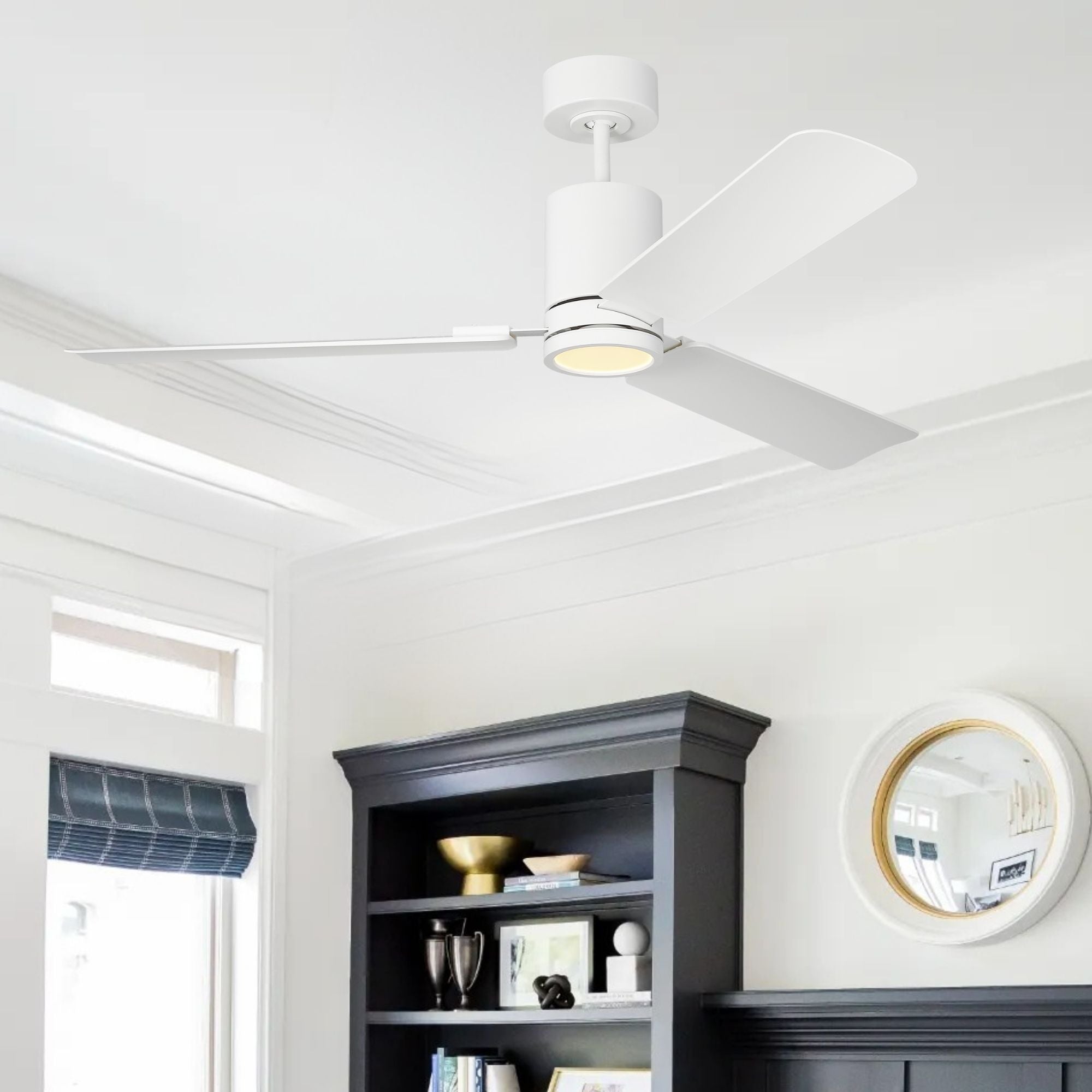 Cleancut Smart 54" Matte White LED Ceiling Fan