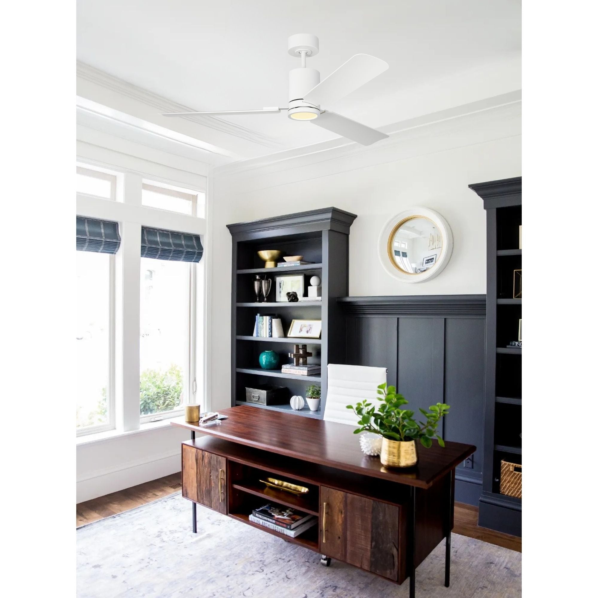 Cleancut Smart 54" Matte White LED Ceiling Fan