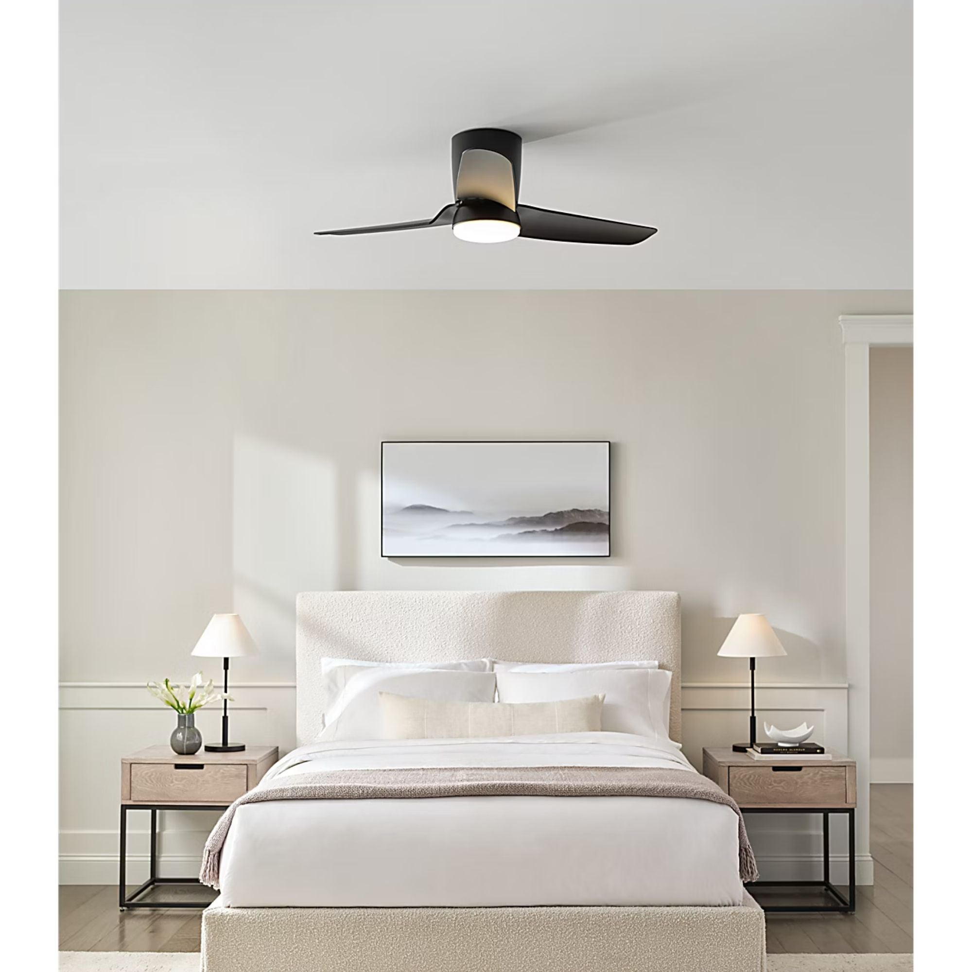Colgin 44" Midnight Black Hugger LED Ceiling Fan