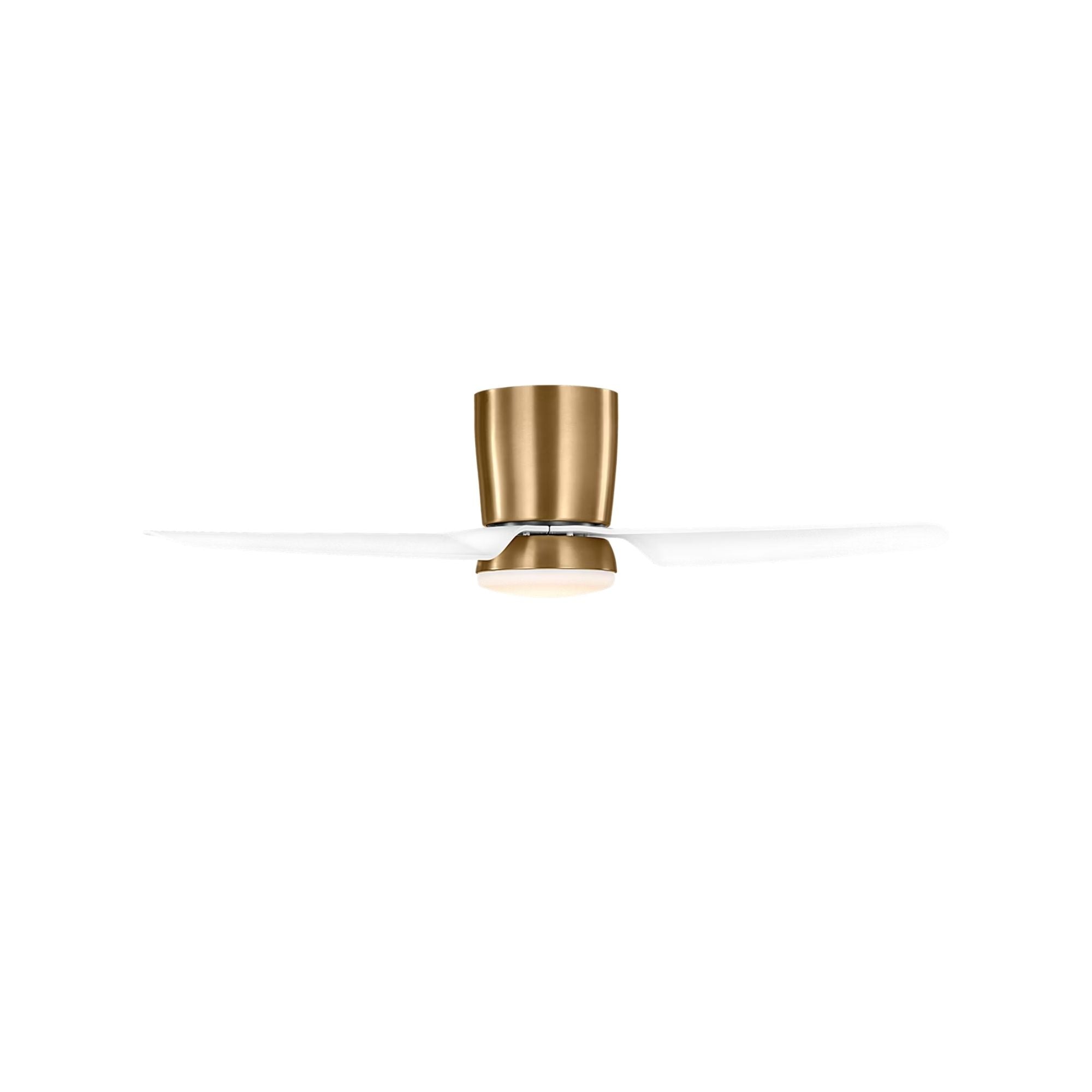 Colgin 44" Satin Brass Hugger LED Ceiling Fan