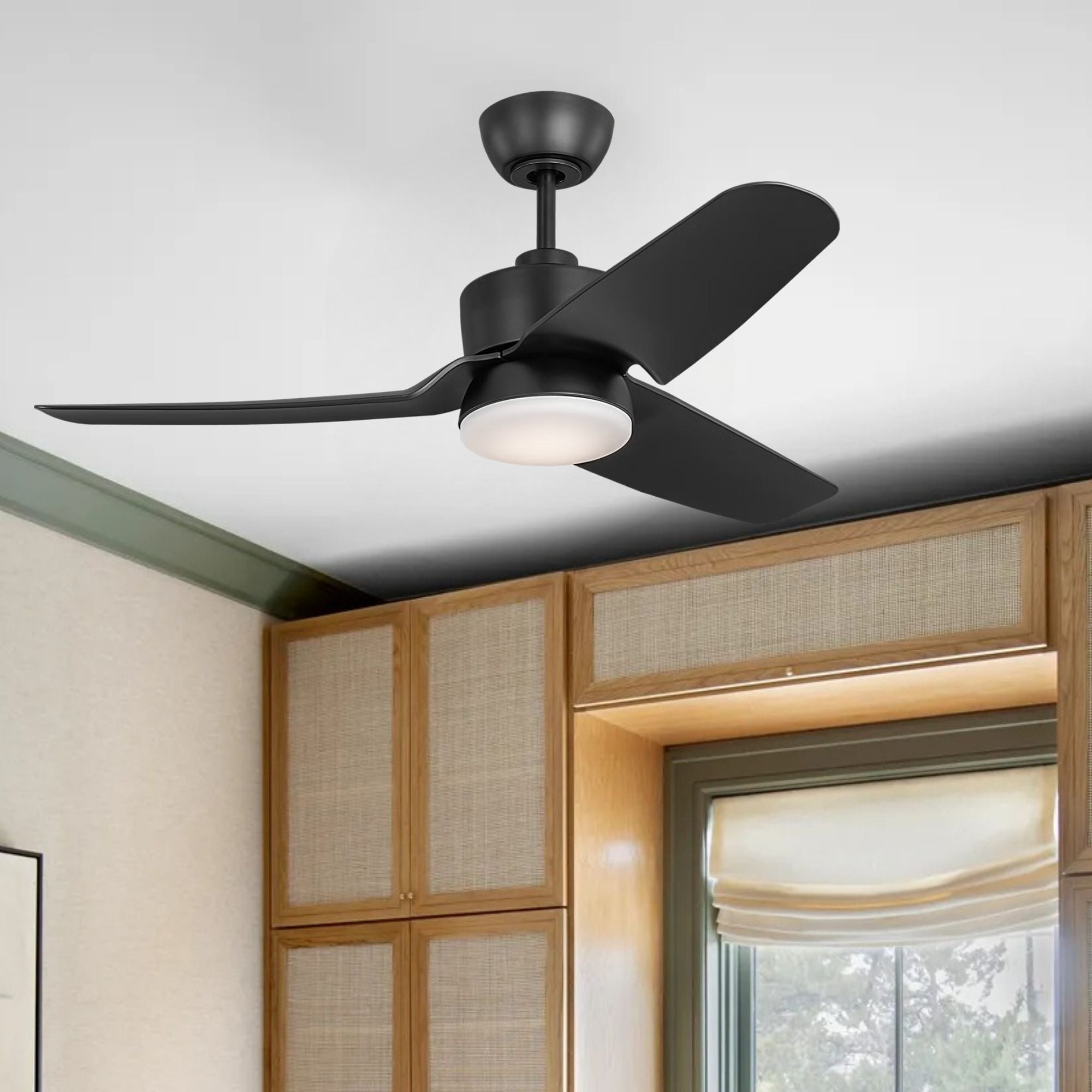 Colgin 44" Midnight Black Downrod LED Ceiling Fan