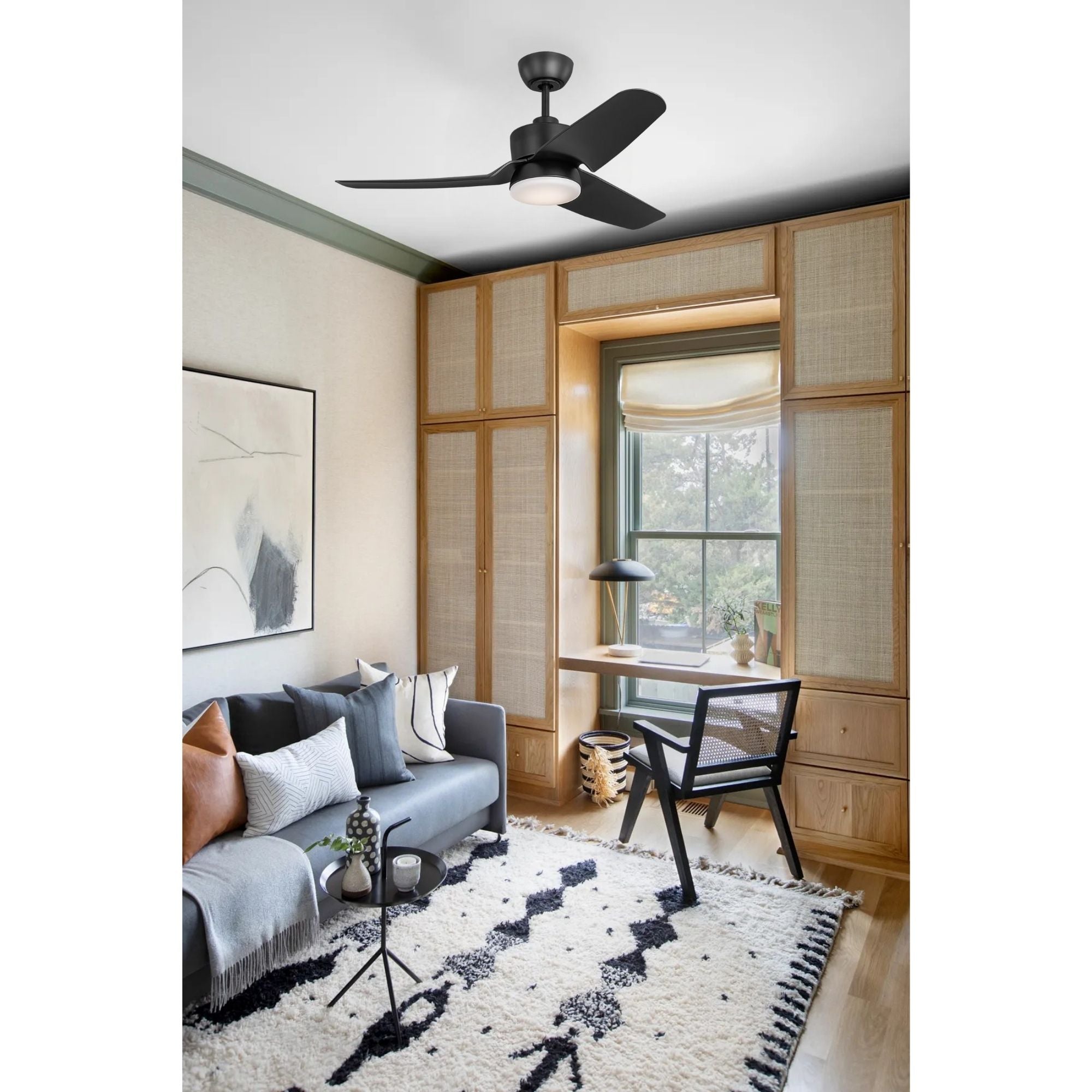 Colgin 44" Midnight Black Downrod LED Ceiling Fan