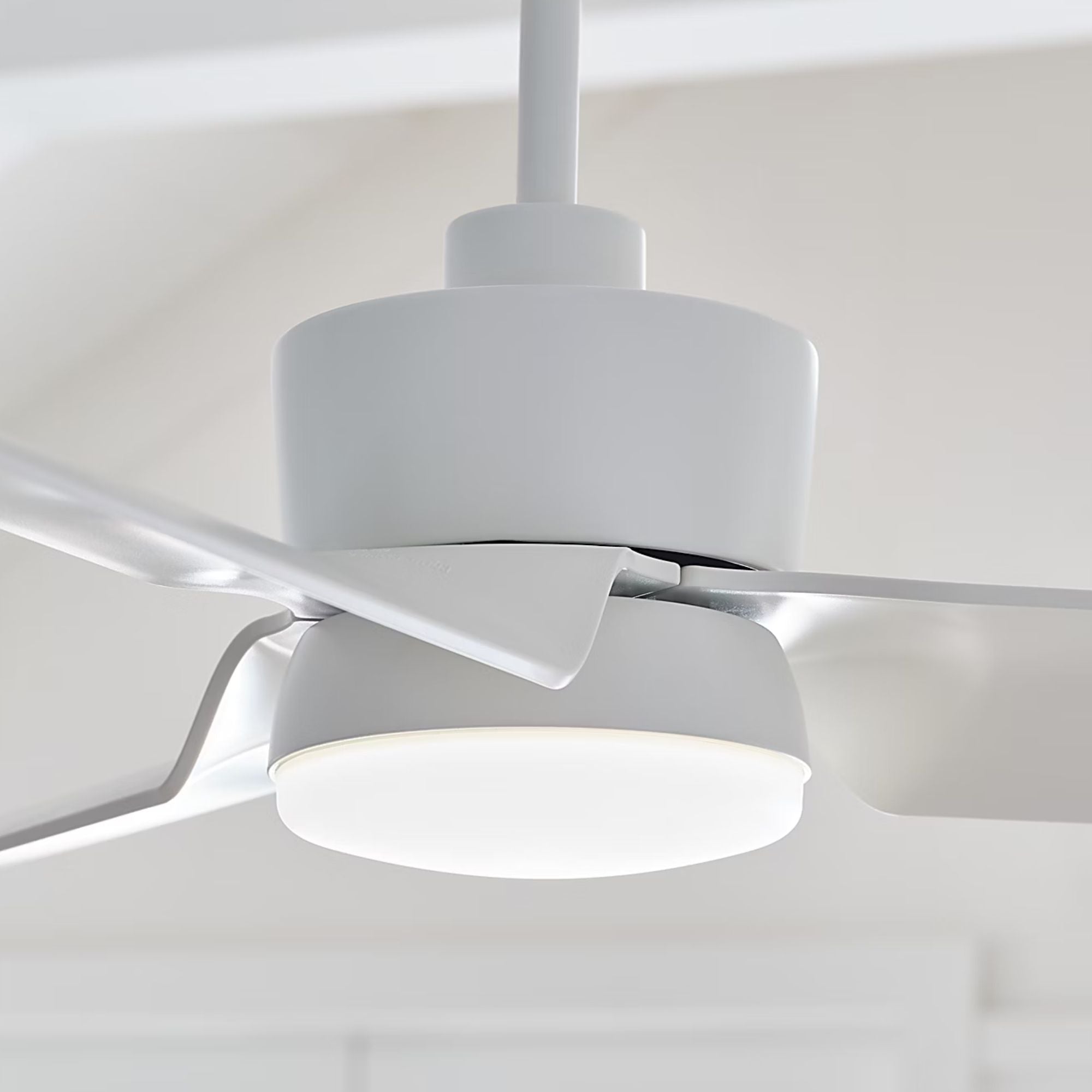 Colgin 56" Matte White Downrod LED Ceiling Fan