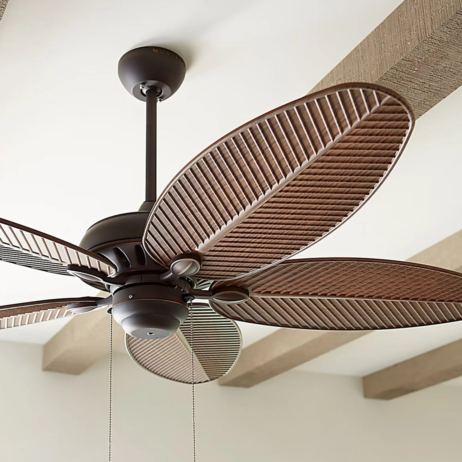 Generation Lighting - Cruise Outdoor 52" Roman Bronze Tropical Ceiling Fan with Pull Chain | Bees Lighting