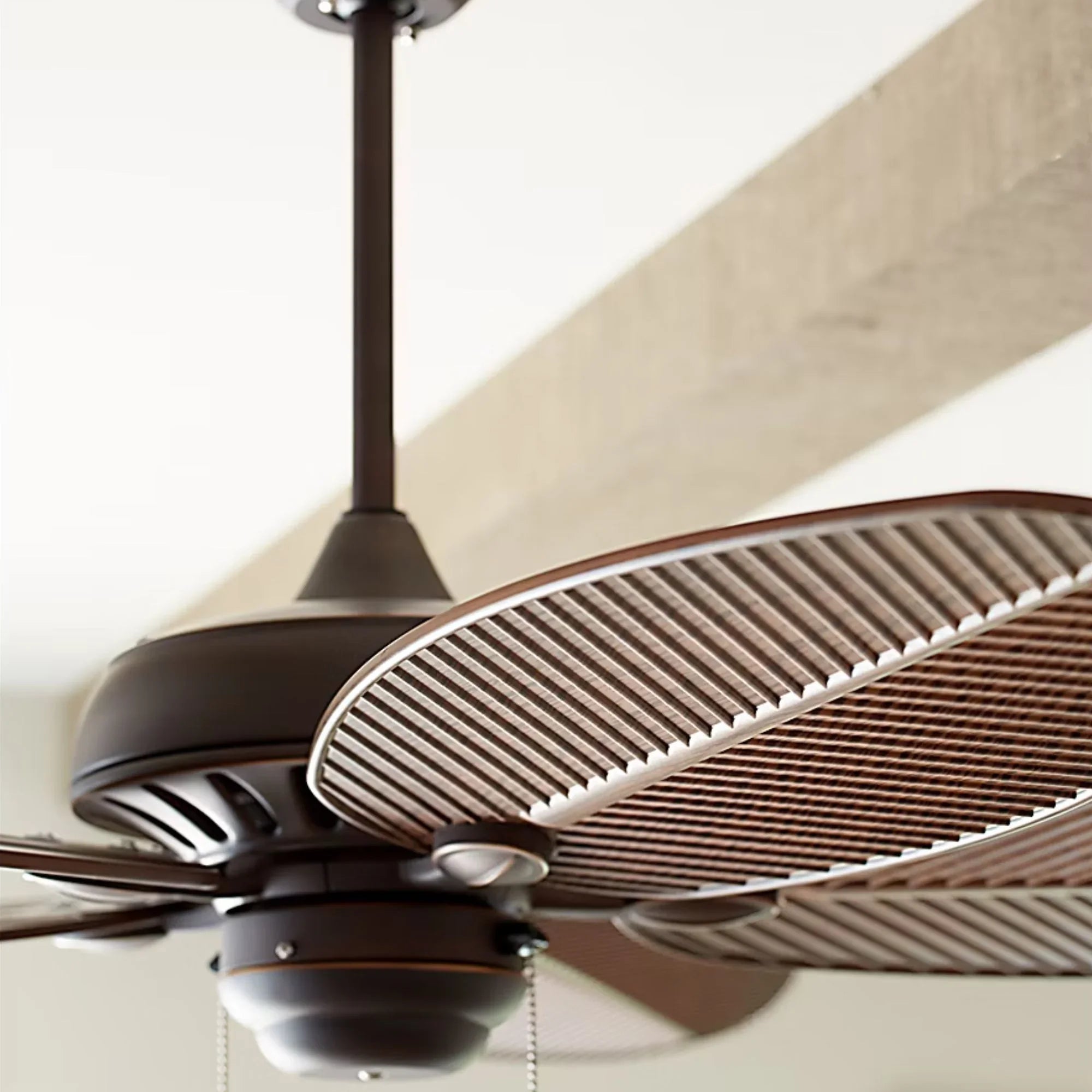 Generation Lighting - Cruise Outdoor 52" Roman Bronze Tropical Ceiling Fan with Pull Chain | Bees Lighting