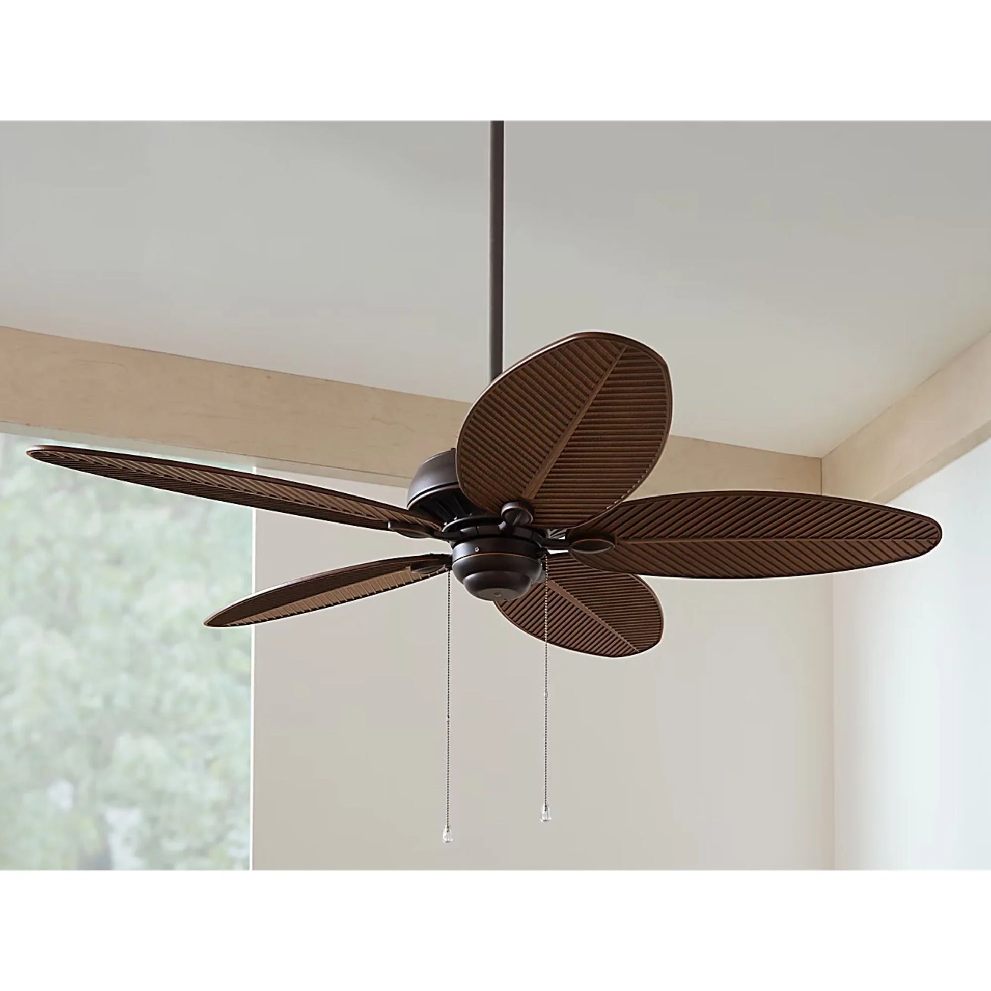 Generation Lighting - Cruise Outdoor 52" Roman Bronze Tropical Ceiling Fan with Pull Chain | Bees Lighting