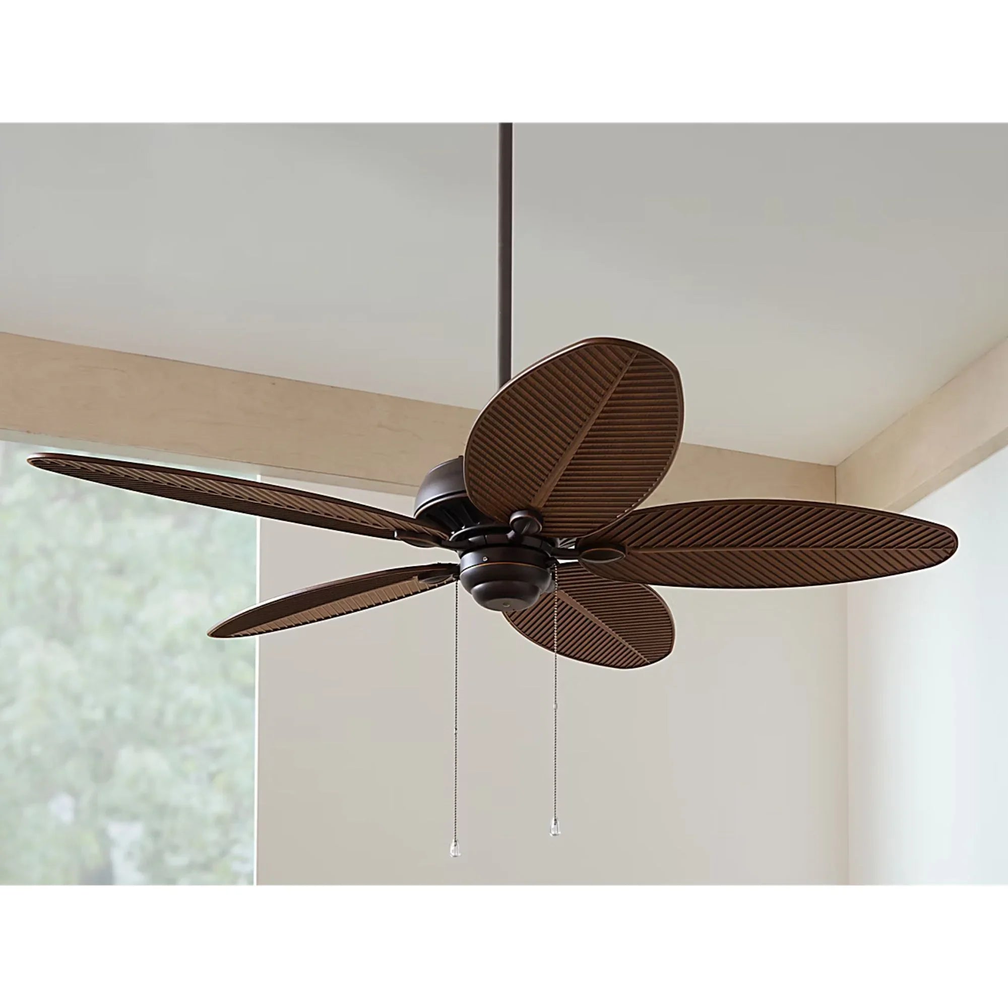 Generation Lighting - Cruise Outdoor 52" Roman Bronze Tropical Ceiling Fan with Pull Chain | Bees Lighting