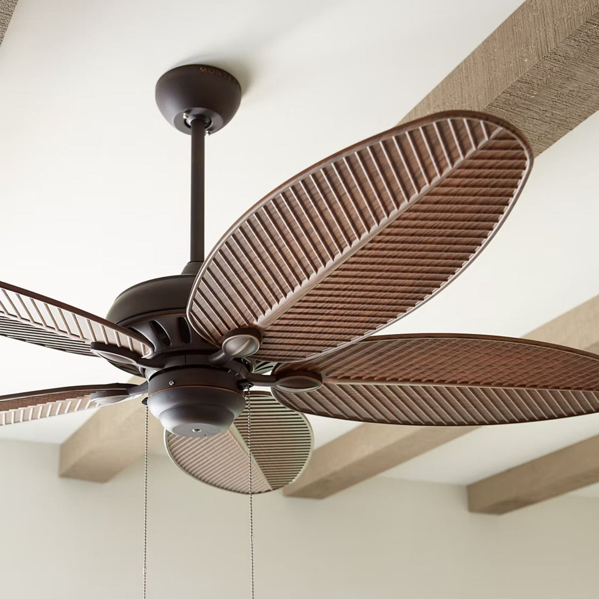 Generation Lighting - Cruise Outdoor 52" Roman Bronze Tropical Ceiling Fan with Pull Chain | Bees Lighting