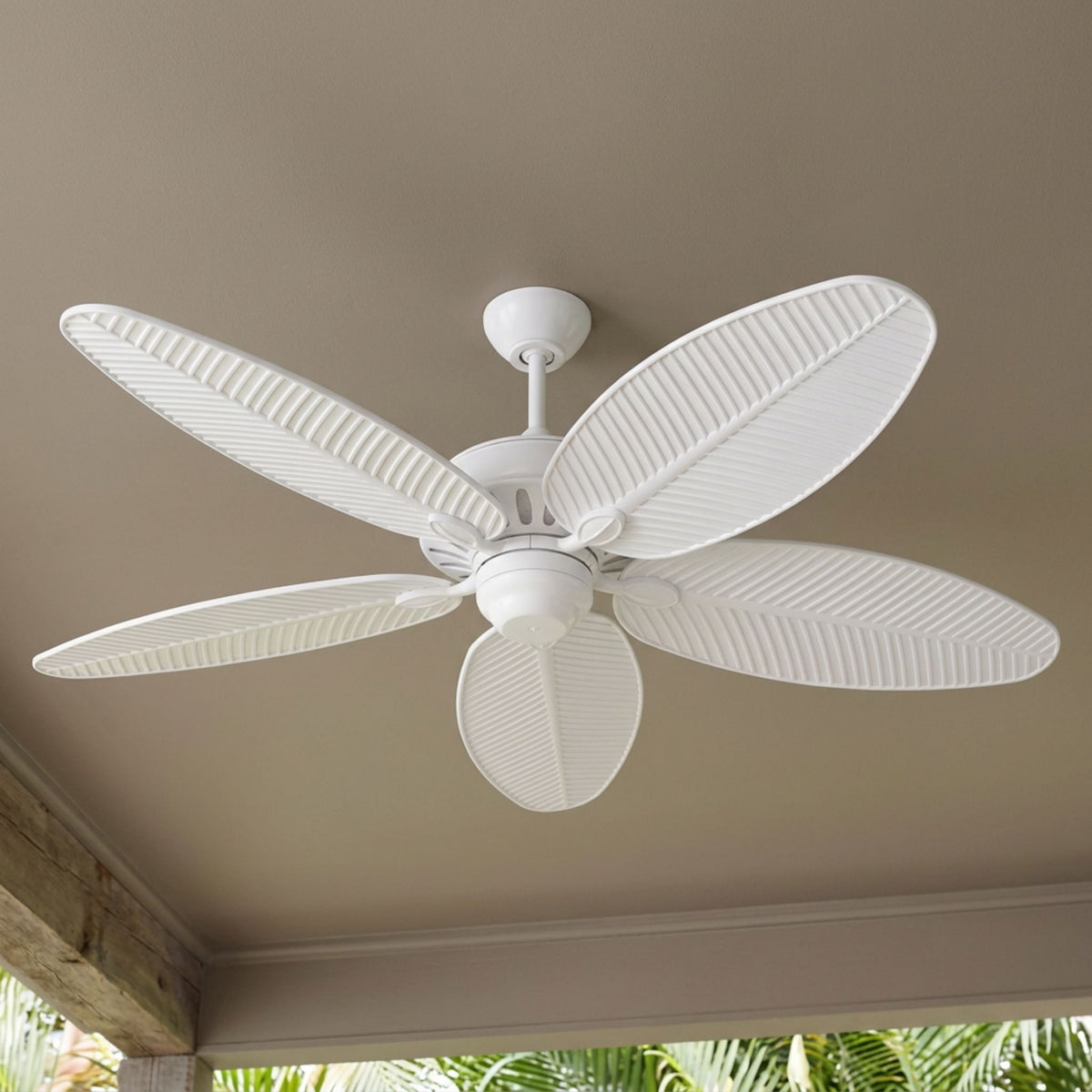 Generation Lighting - Cruise Outdoor 52" White Tropical Ceiling Fan with Pull Chain | Bees Lighting