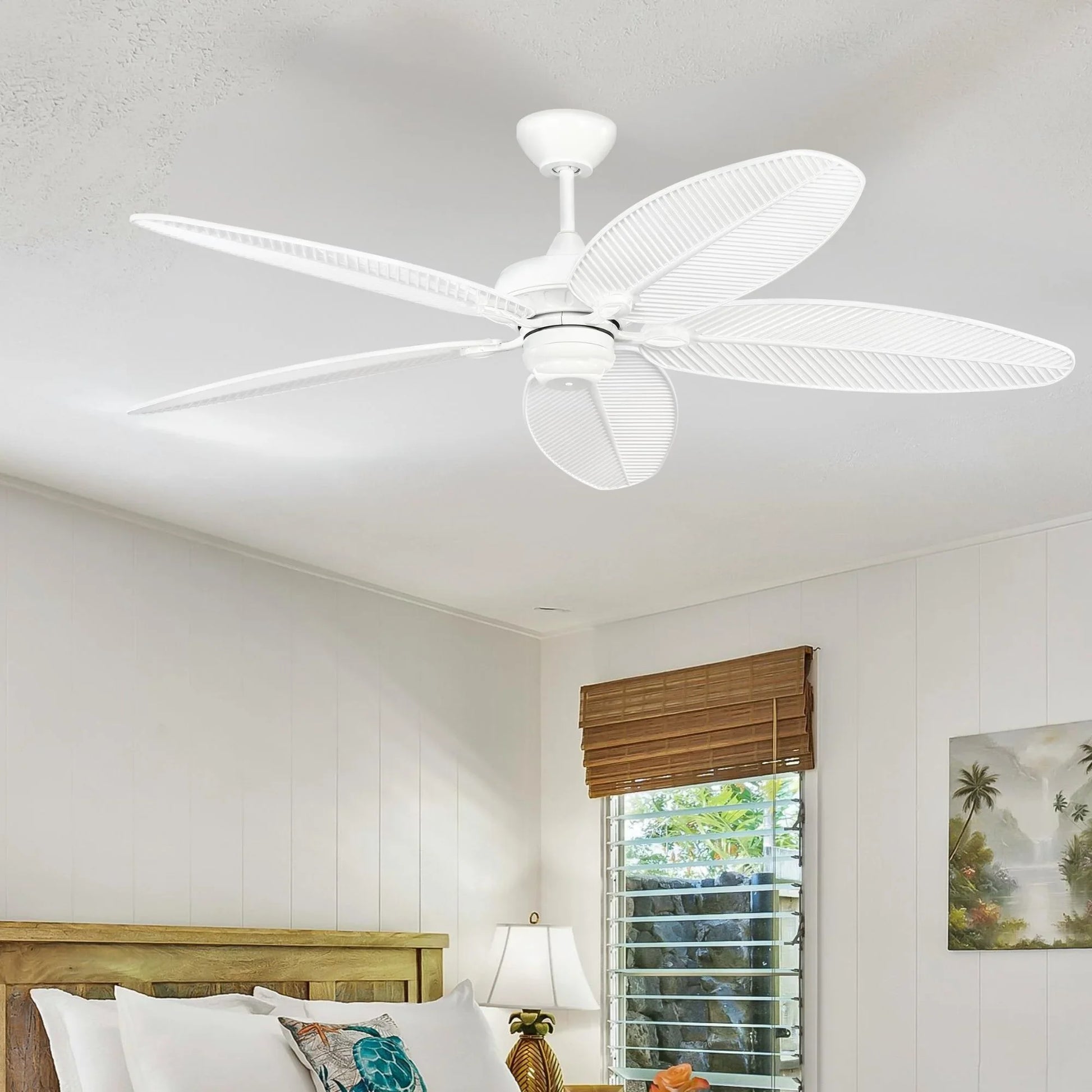 Generation Lighting - Cruise Outdoor 60" White Tropical Ceiling Fan with Remote | Bees Lighting